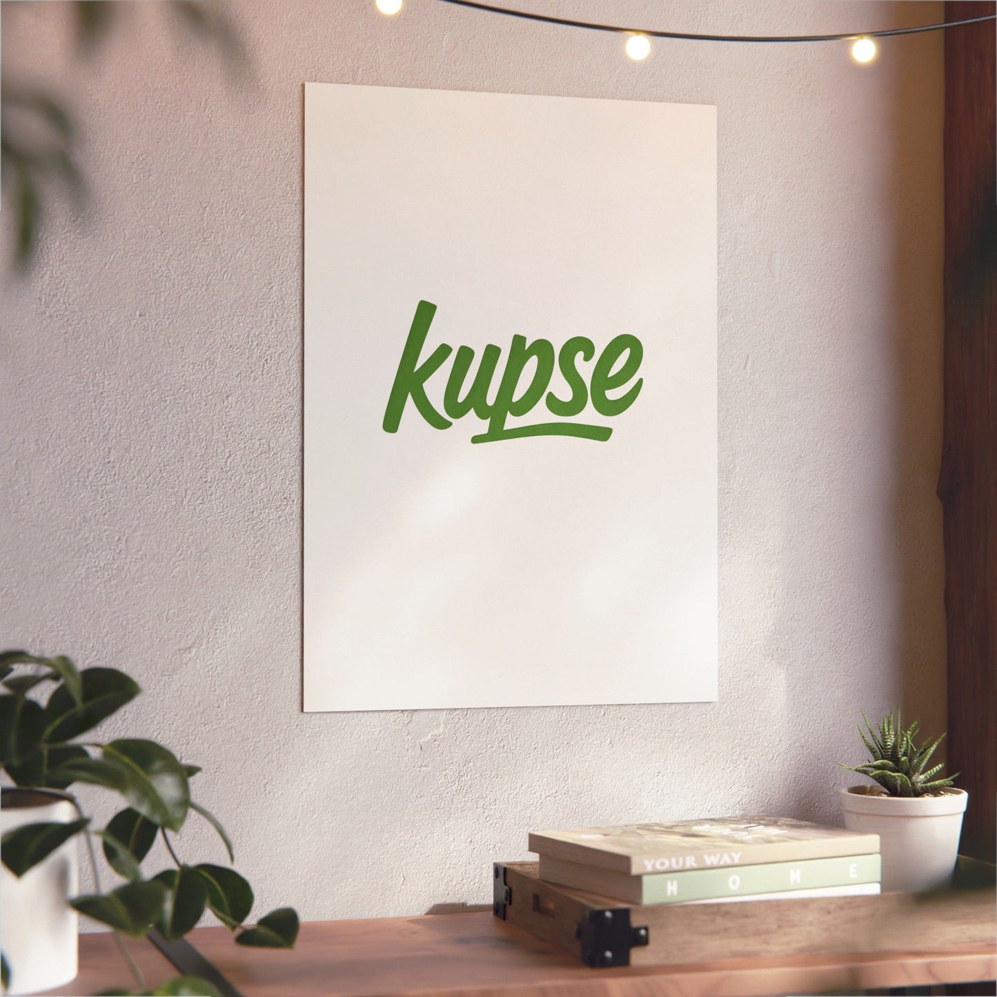 Obraz na panelu aluminiowym Kupse Logo Green – trwały wydruk w stylu Kup Se