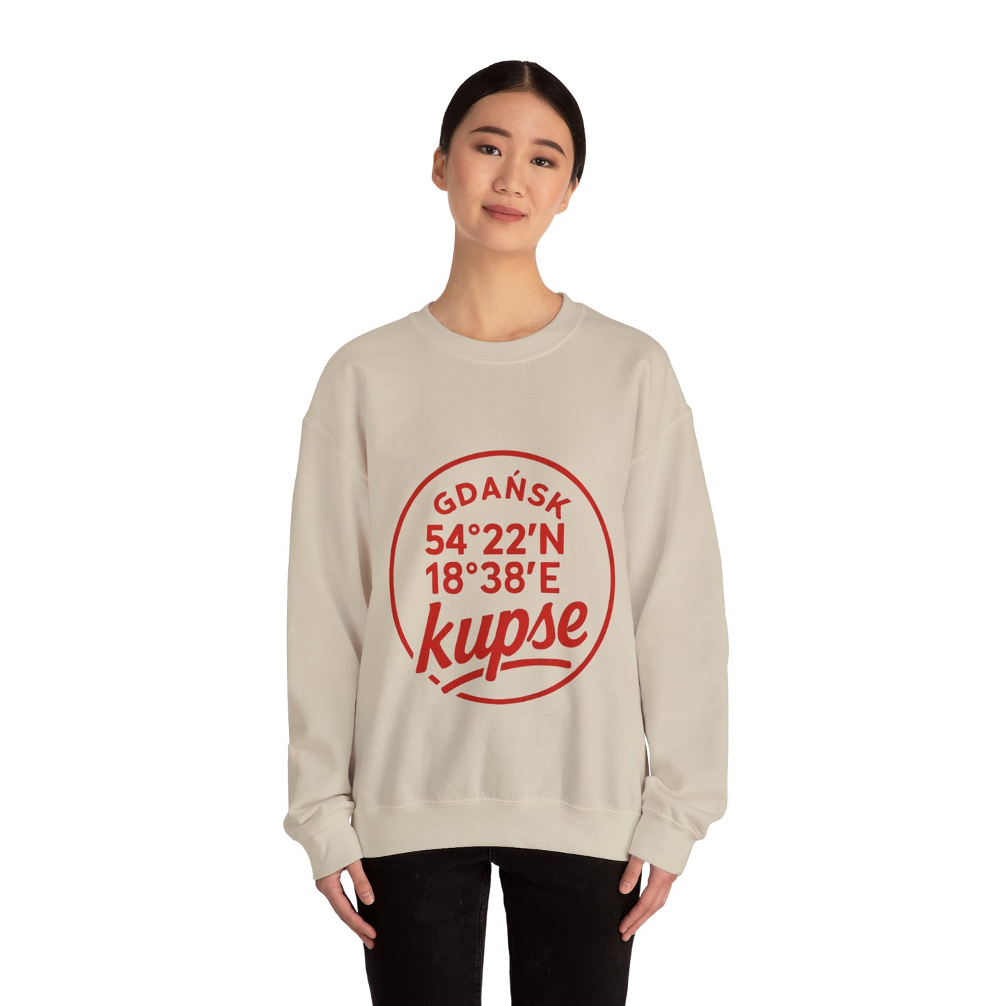 Bluza unisex z grafiką Kup Se Koordynaty – klasyczny crewneck i miejski styl