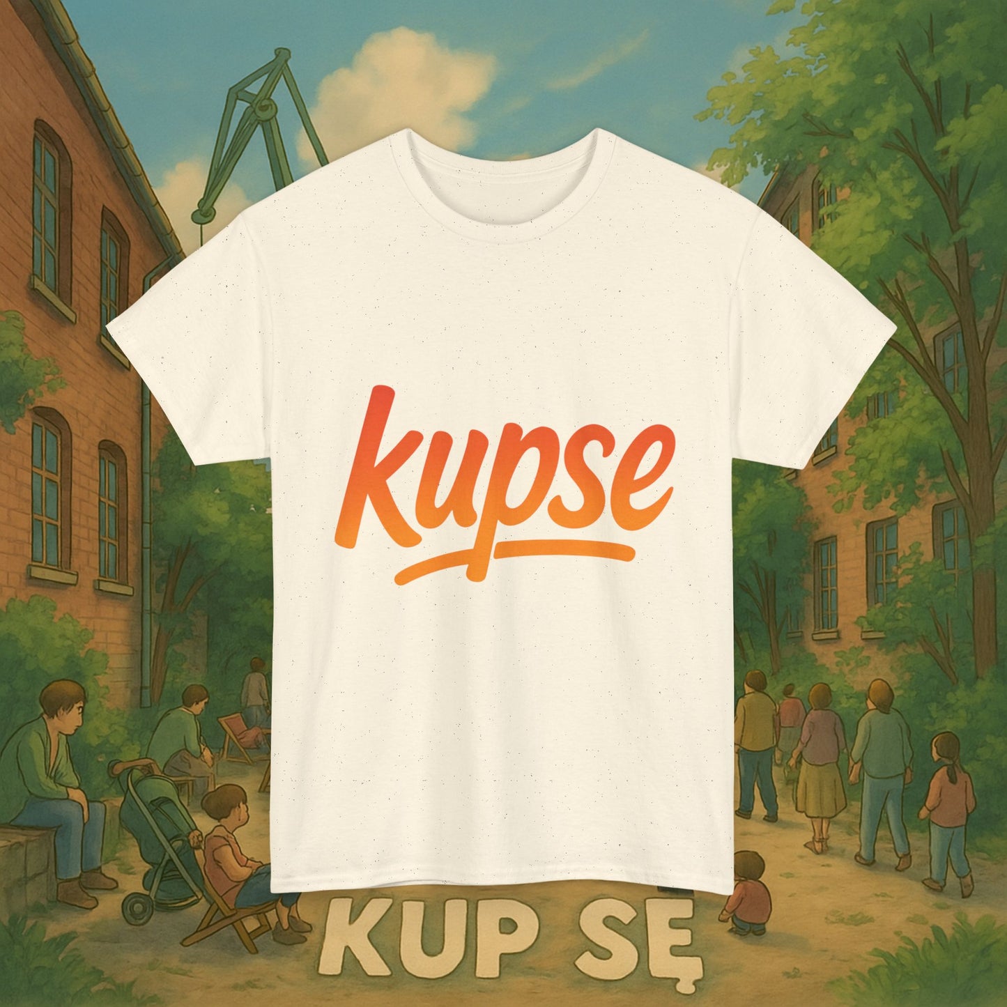 KupSe Logo Orange Style t-shirt - Unisex Heavy Cotton Tee
