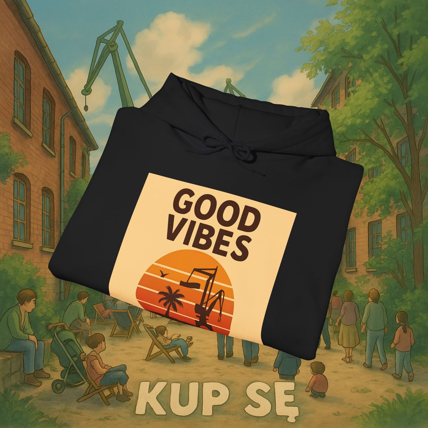 Unisex Heavy Blend Hoodie – Good Vibes Desert – Kup Se