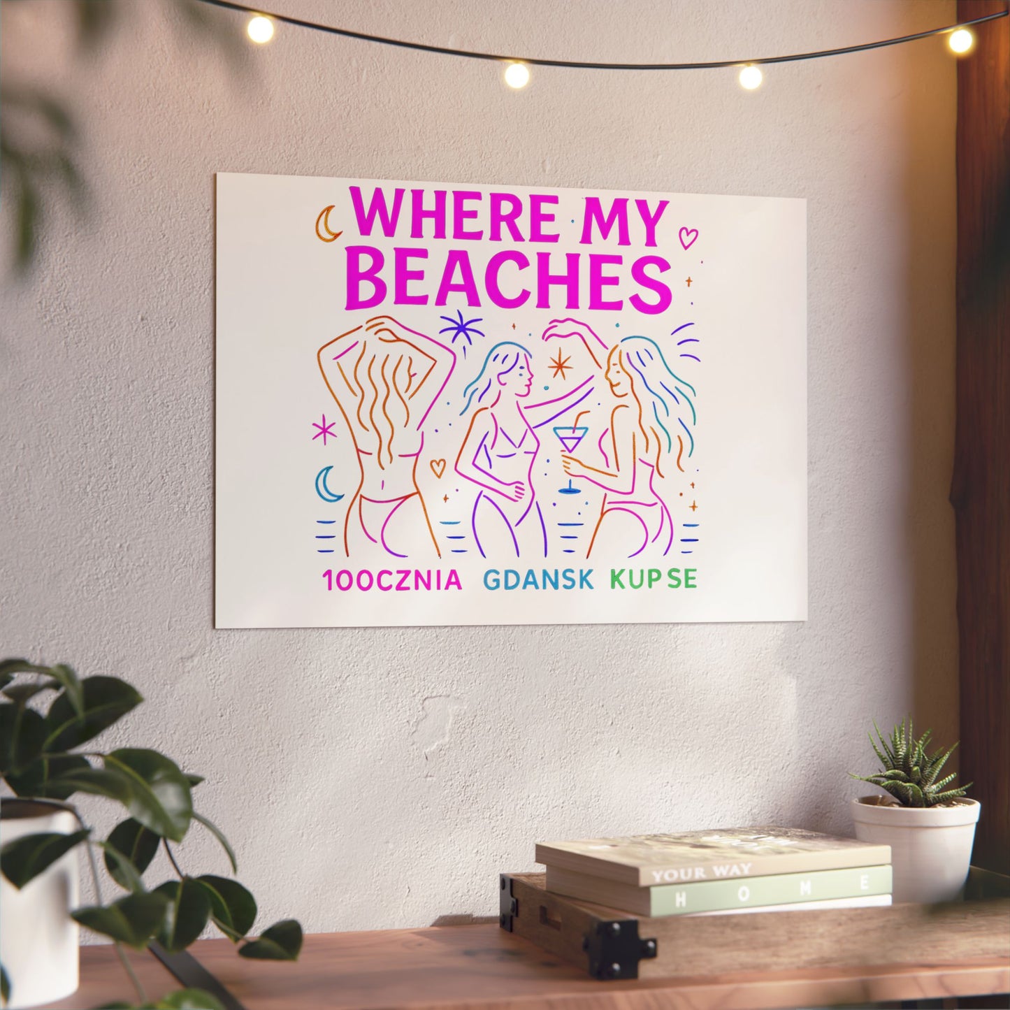 Obraz na panelu aluminiowym Where My Beaches – trwały wydruk w stylu Kup Se