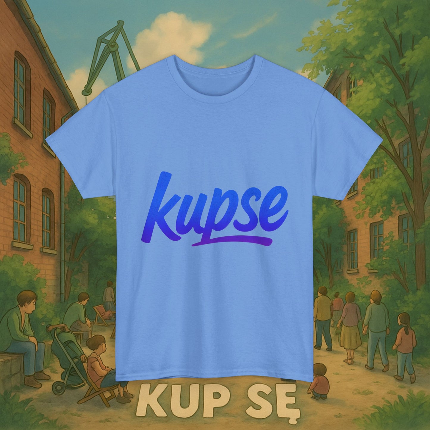 KupSe Logo Blue Style t-shirt - Unisex Heavy Cotton Tee