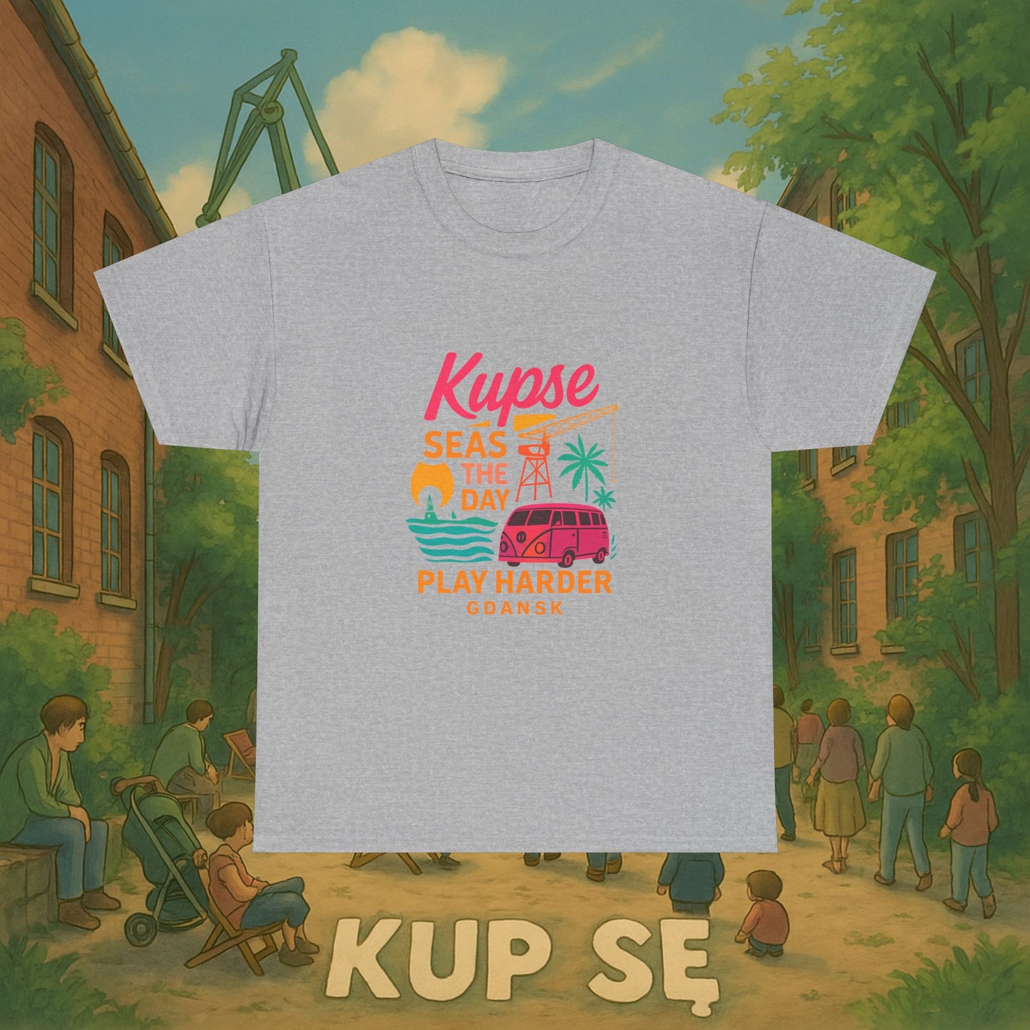 KupSe Play Harder Style t-shirt - Unisex Heavy Cotton Tee
