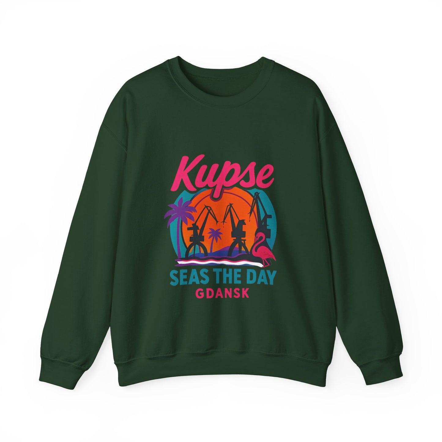 Bluza unisex z grafiką Kup Se Seas The Day – klasyczny crewneck i miejski styl