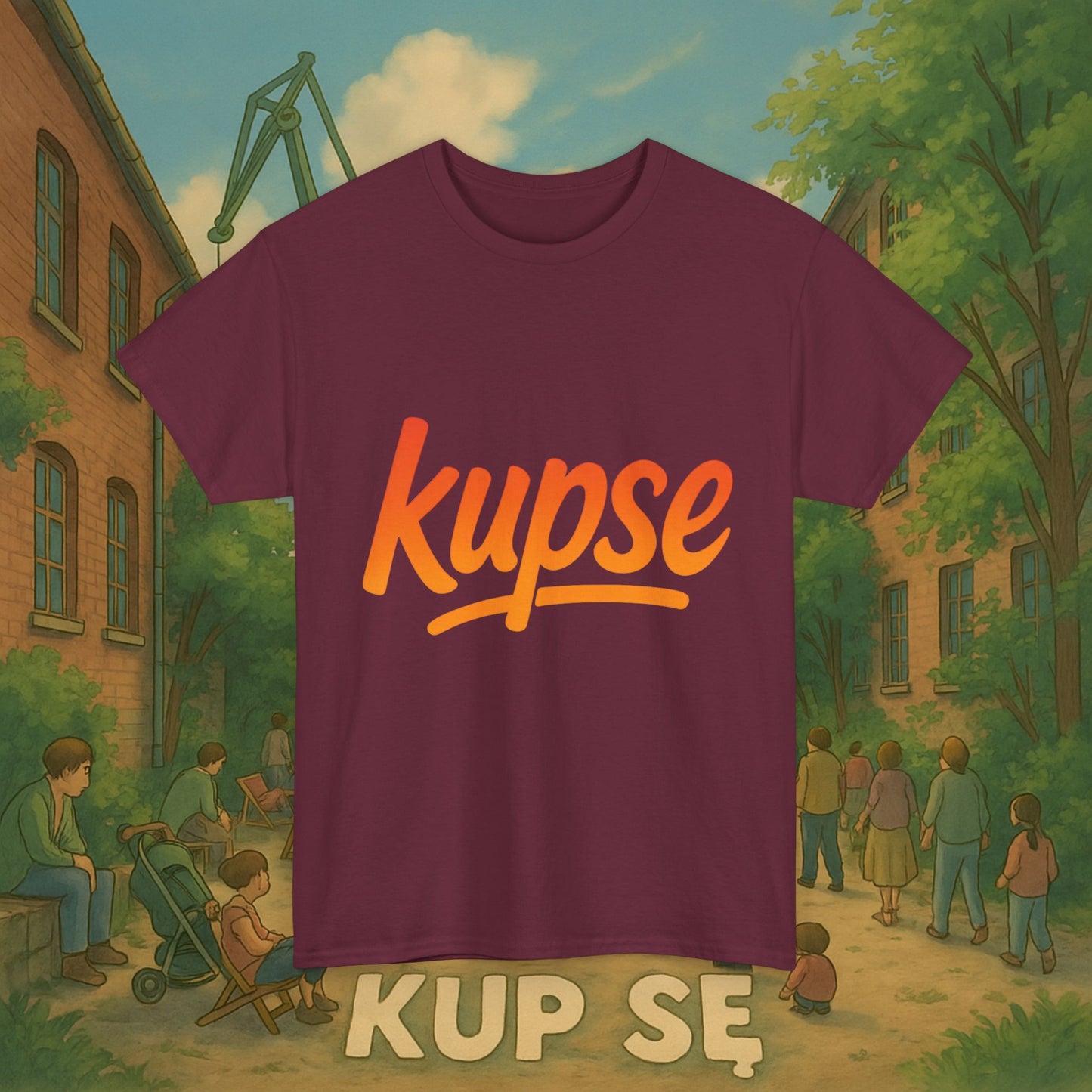 KupSe Logo Orange Style t-shirt - Unisex Heavy Cotton Tee