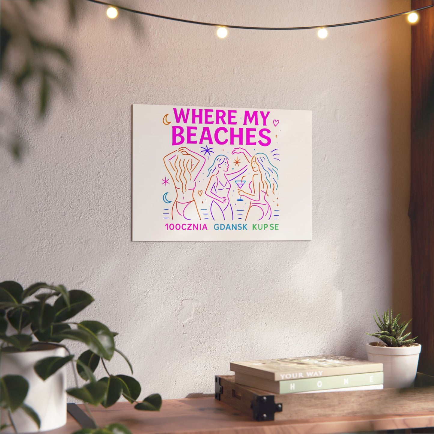 Obraz na panelu aluminiowym Where My Beaches – trwały wydruk w stylu Kup Se