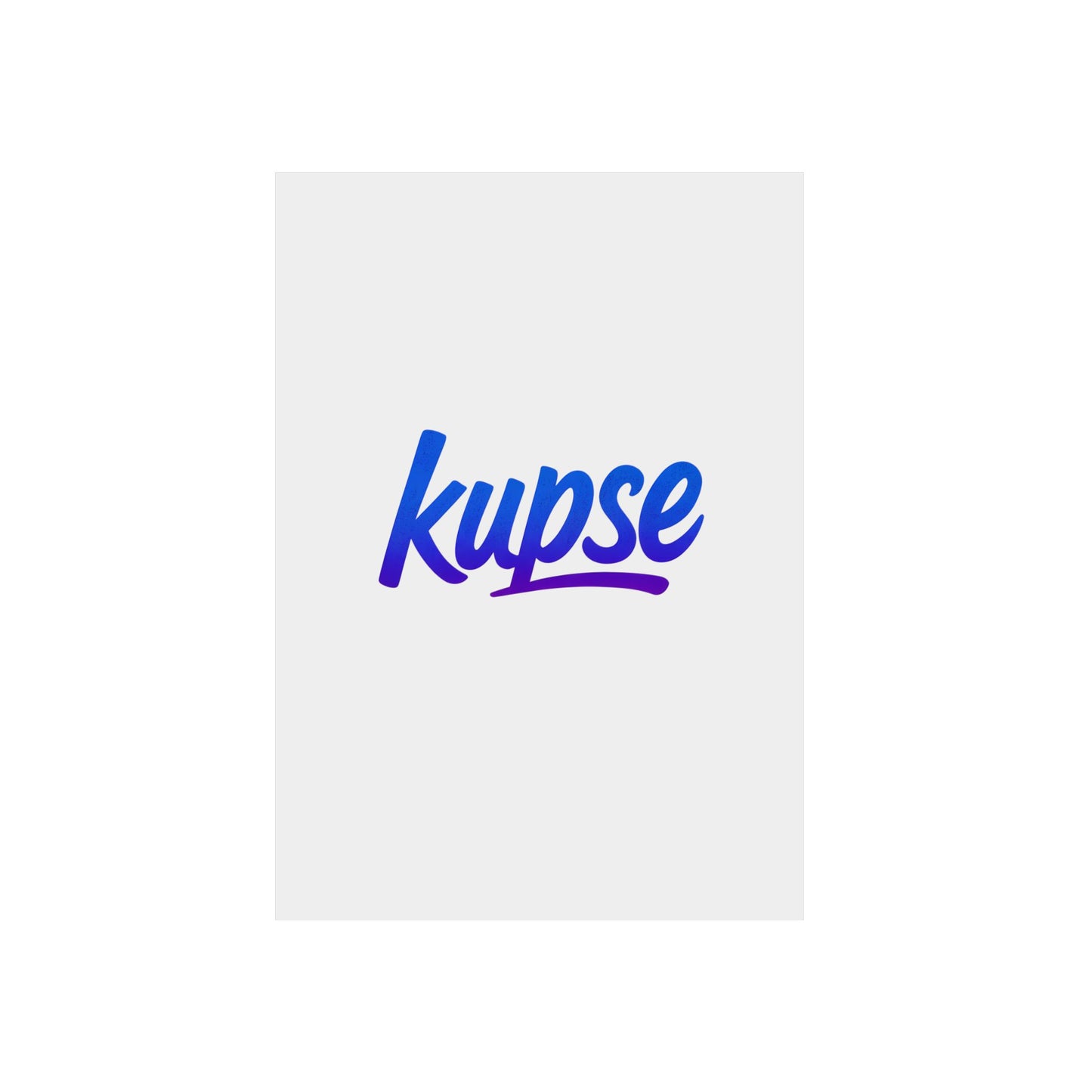Obraz na panelu aluminiowym Kupse Logo Blue – trwały wydruk w stylu Kup Se