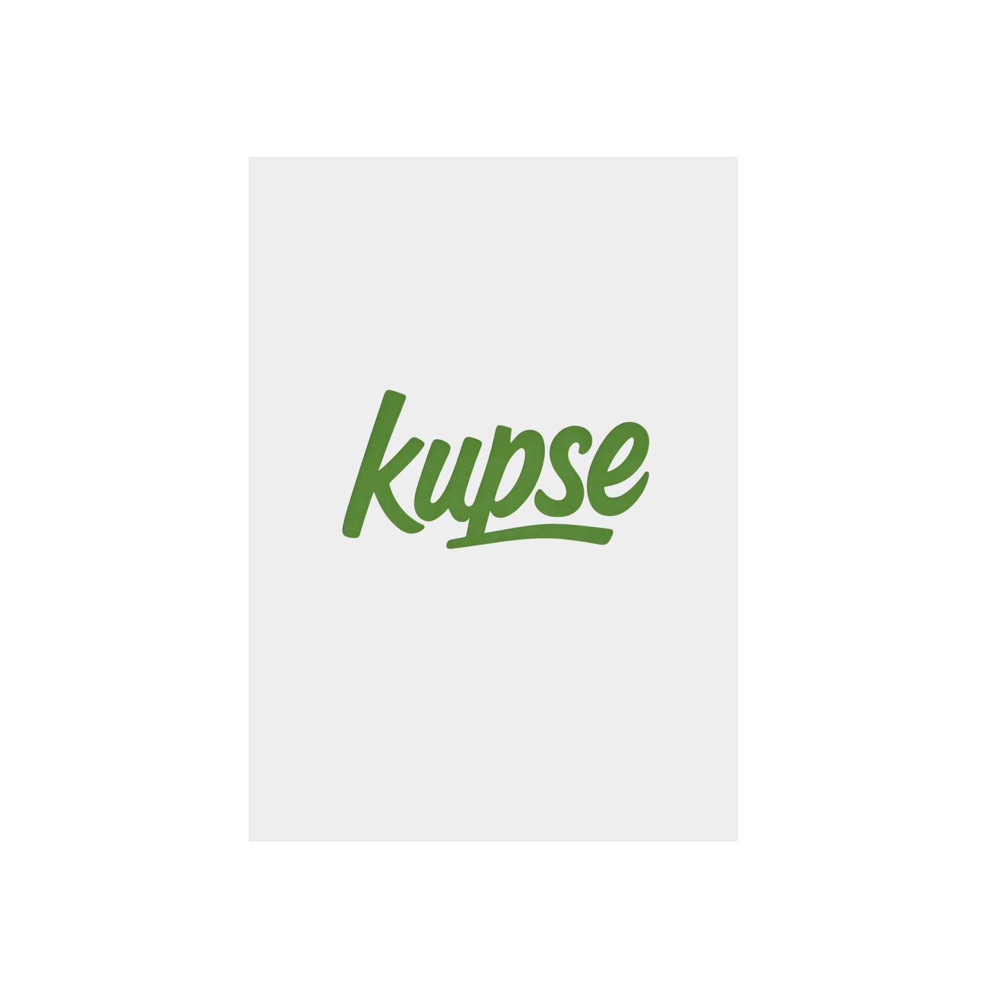 Obraz na panelu aluminiowym Kupse Logo Green – trwały wydruk w stylu Kup Se