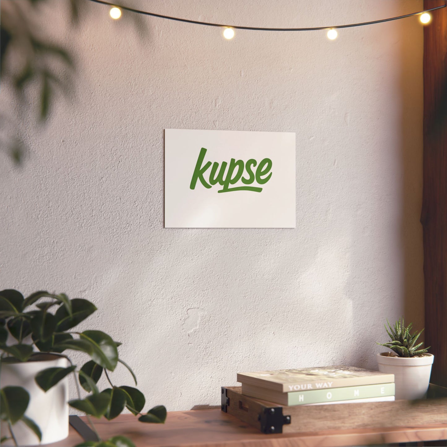 Obraz na panelu aluminiowym Kupse Logo Green – trwały wydruk w stylu Kup Se