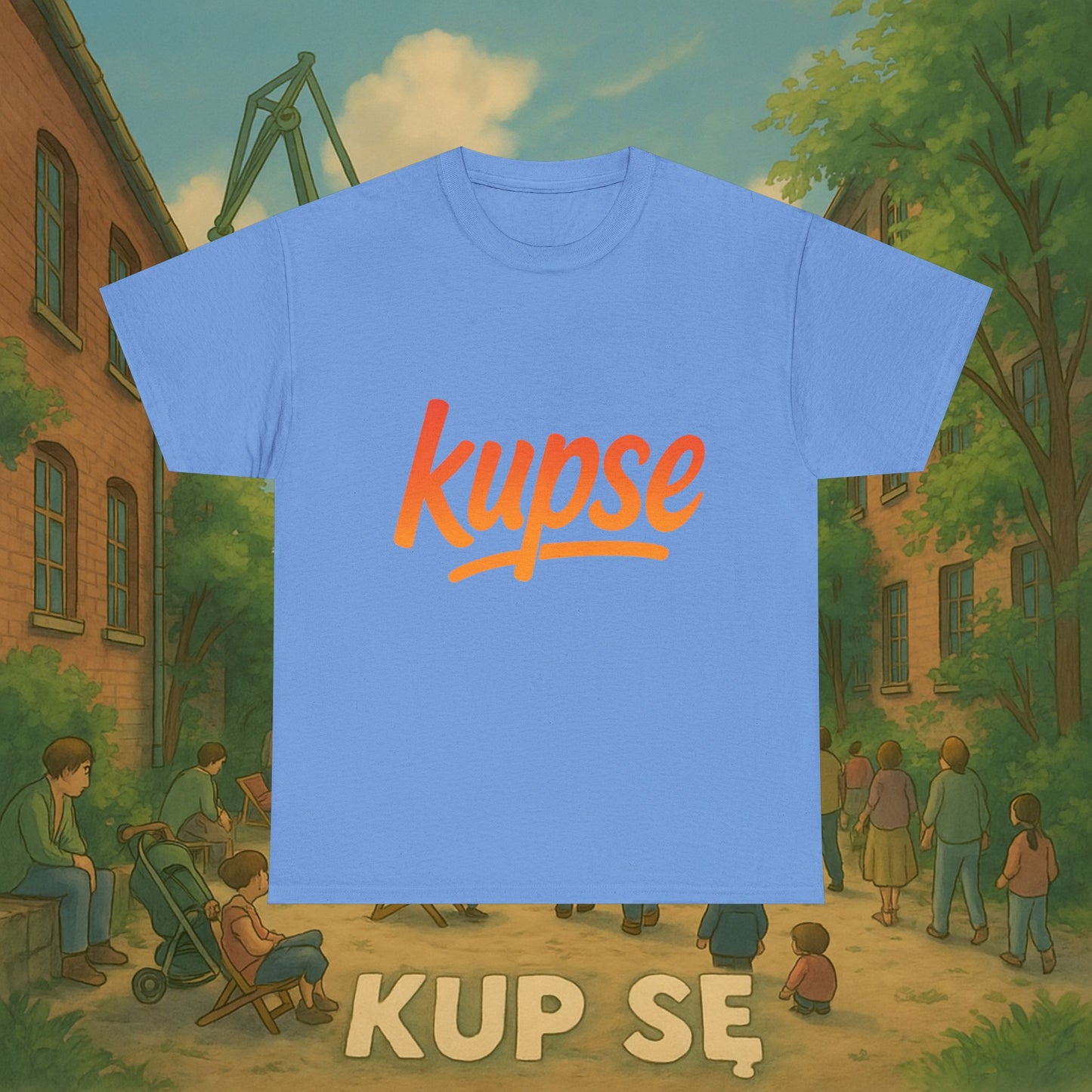KupSe Logo Orange Style t-shirt - Unisex Heavy Cotton Tee