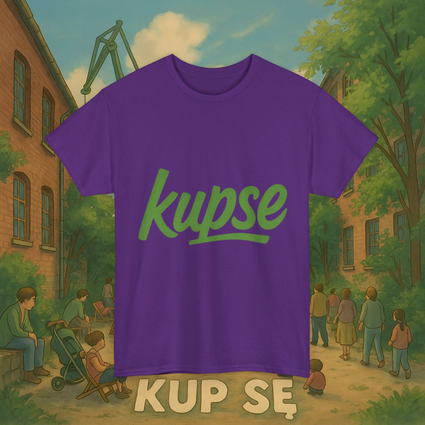 KupSe Logo Green Style t-shirt - Unisex Heavy Cotton Tee