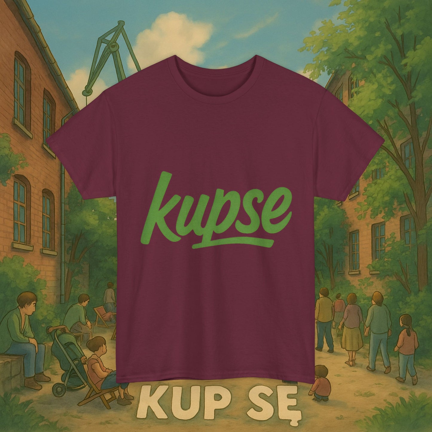 KupSe Logo Green Style t-shirt - Unisex Heavy Cotton Tee