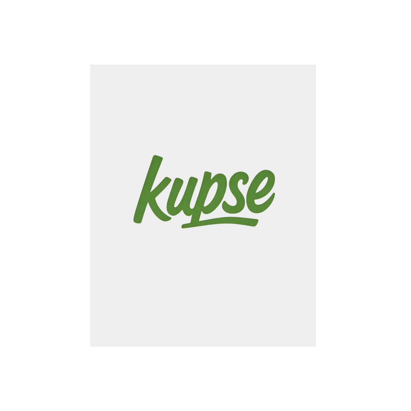 Obraz na panelu aluminiowym Kupse Logo Green – trwały wydruk w stylu Kup Se