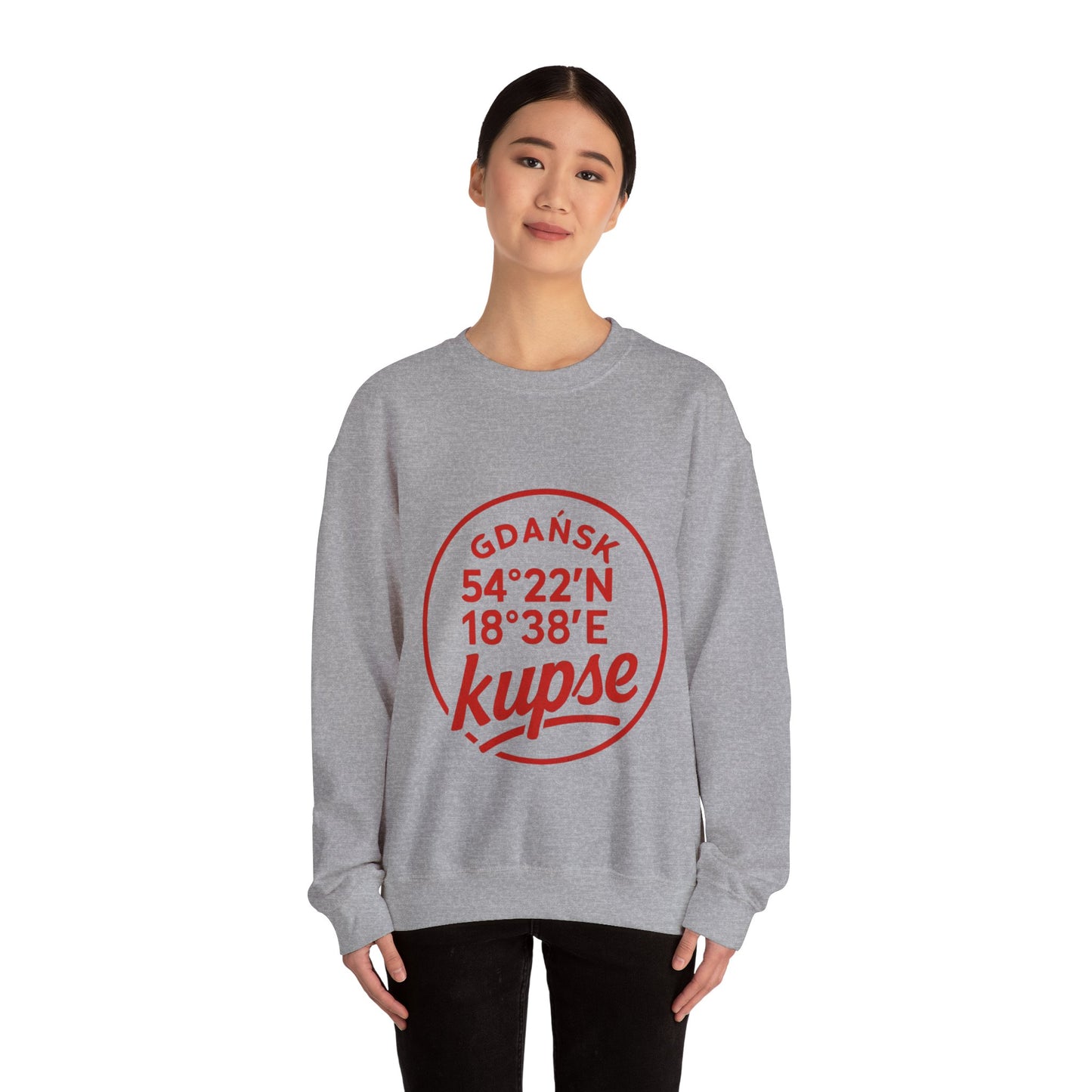 Bluza unisex z grafiką Kup Se Koordynaty – klasyczny crewneck i miejski styl