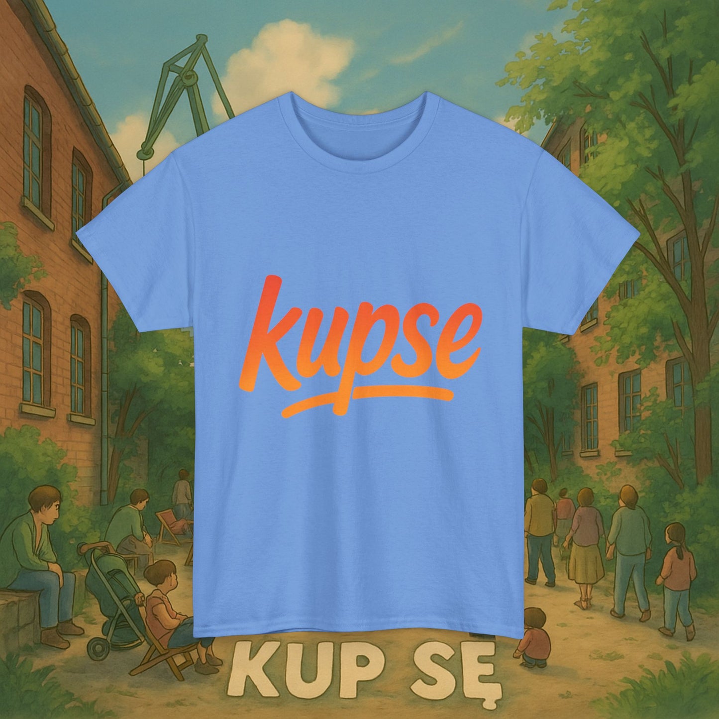 KupSe Logo Orange Style t-shirt - Unisex Heavy Cotton Tee