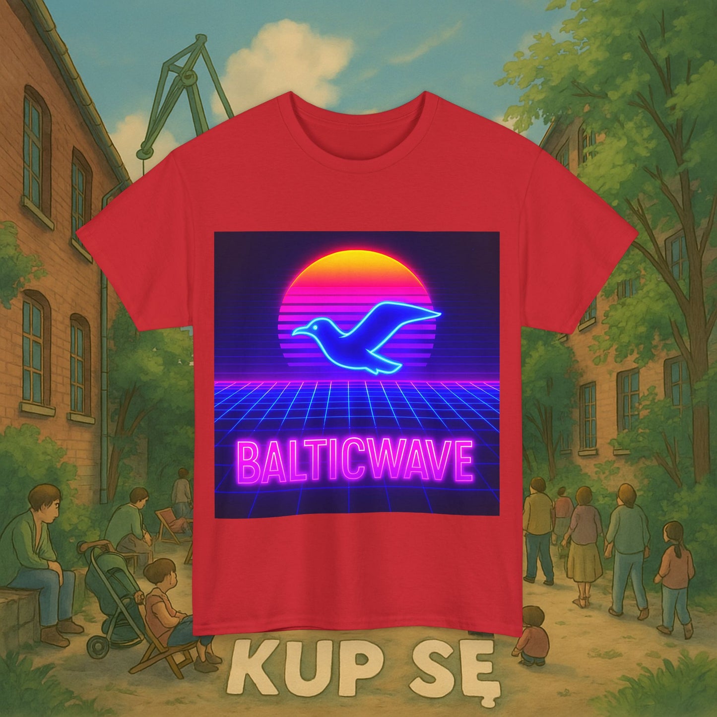 KupSe Baltic Wave Style t-shirt - Unisex Heavy Cotton Tee