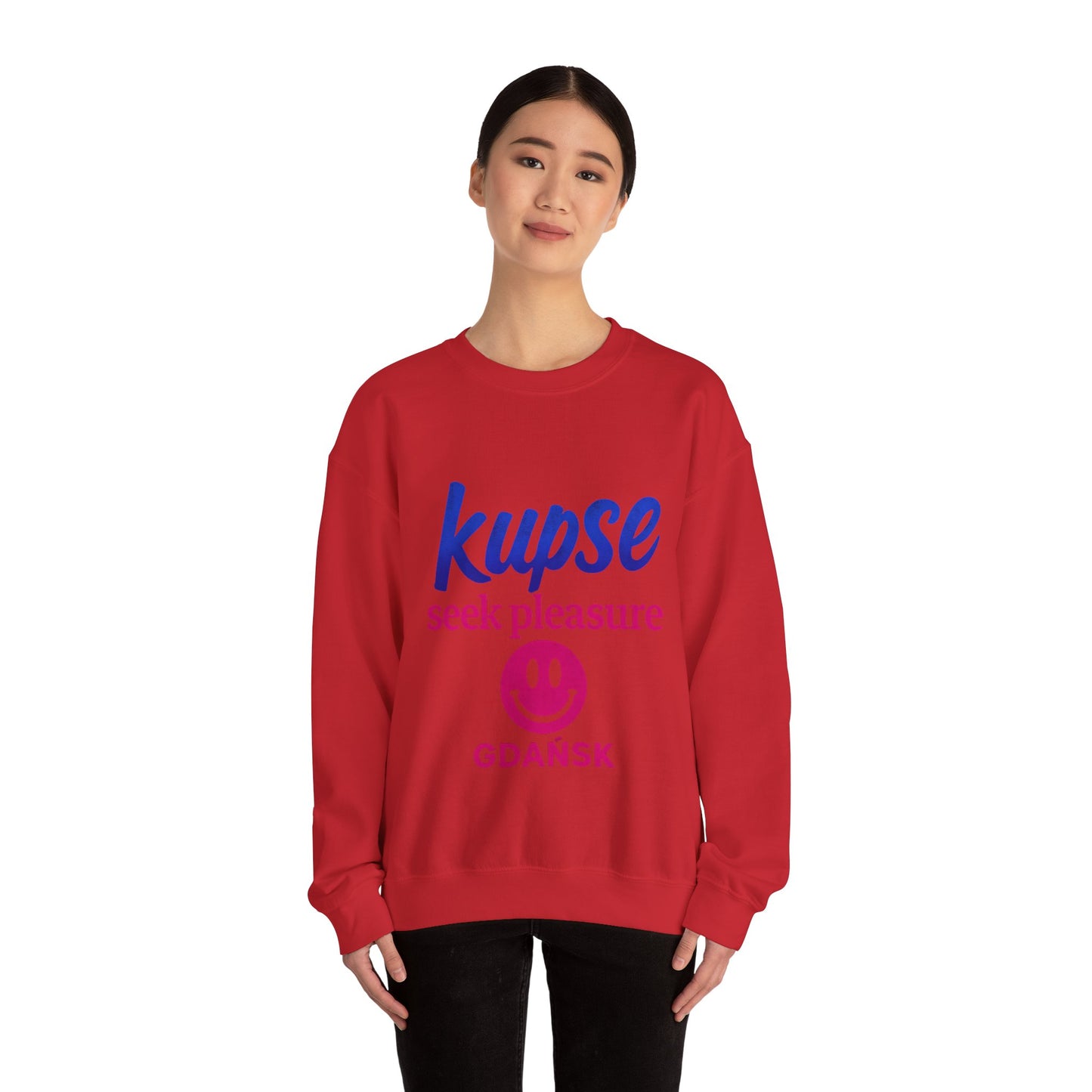 Bluza unisex z grafiką Kup Se Seek Pleasure – klasyczny crewneck i miejski styl