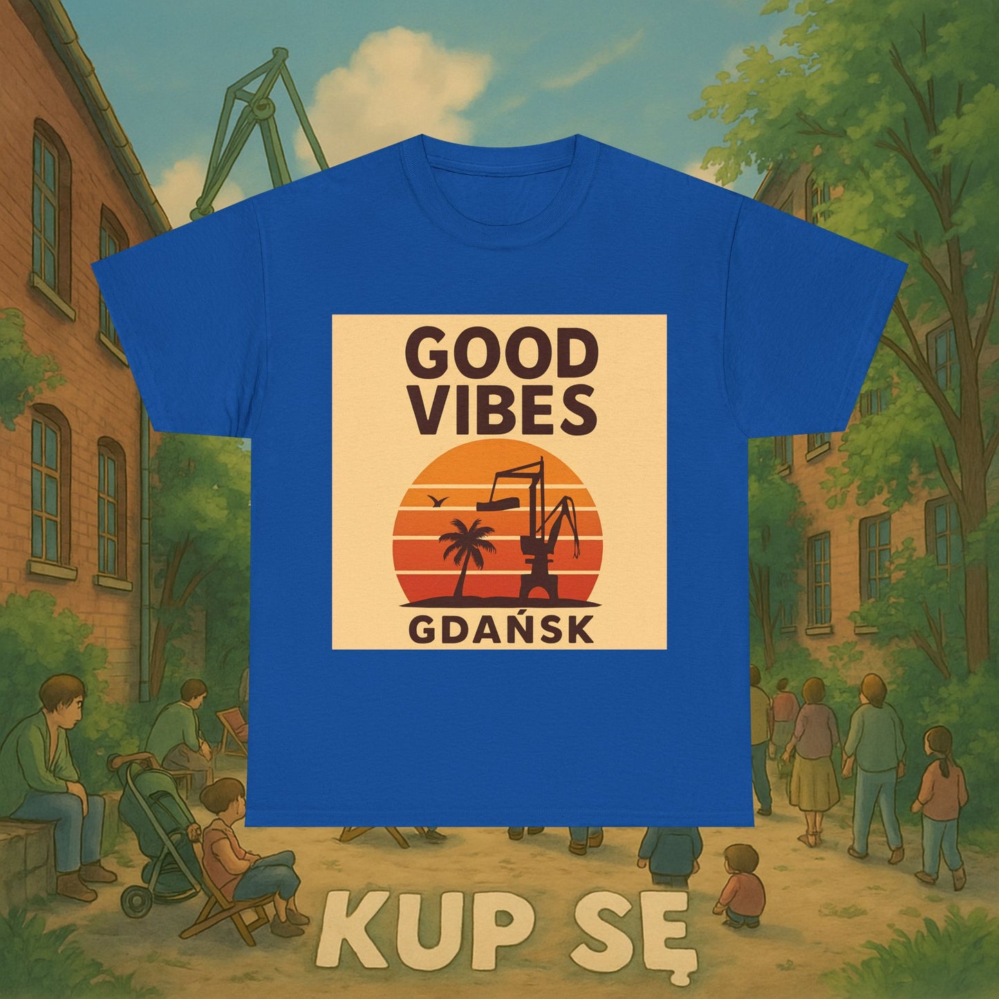 KupSe Good Vibes Desert Style t-shirt - Unisex Heavy Cotton Tee