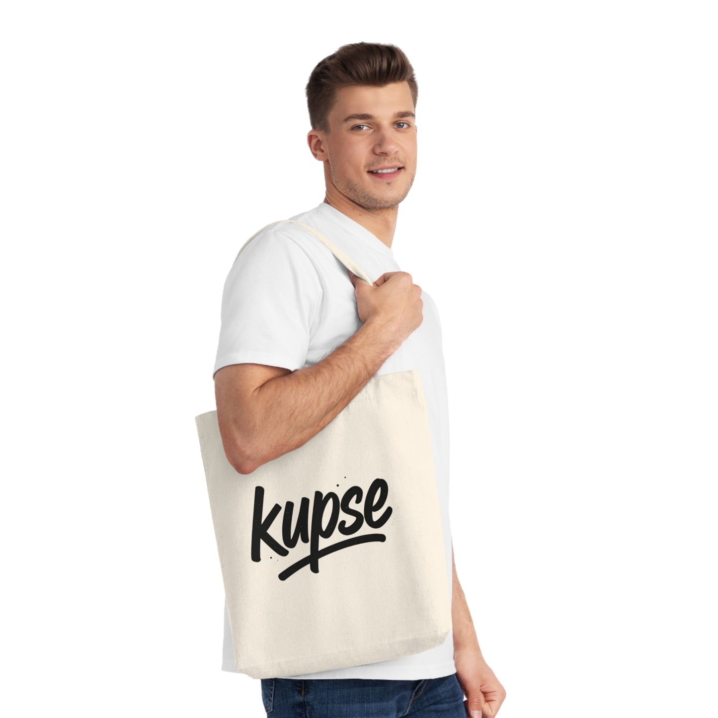 Tkana Torba na Ramię z Logo Kup Se – Styl i Ekologia w Jednym