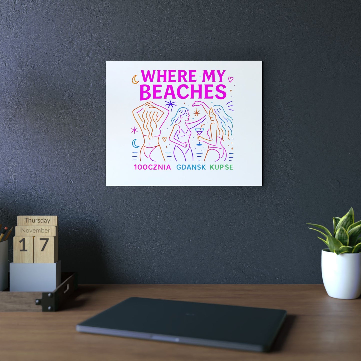 Obraz na panelu aluminiowym Where My Beaches – trwały wydruk w stylu Kup Se