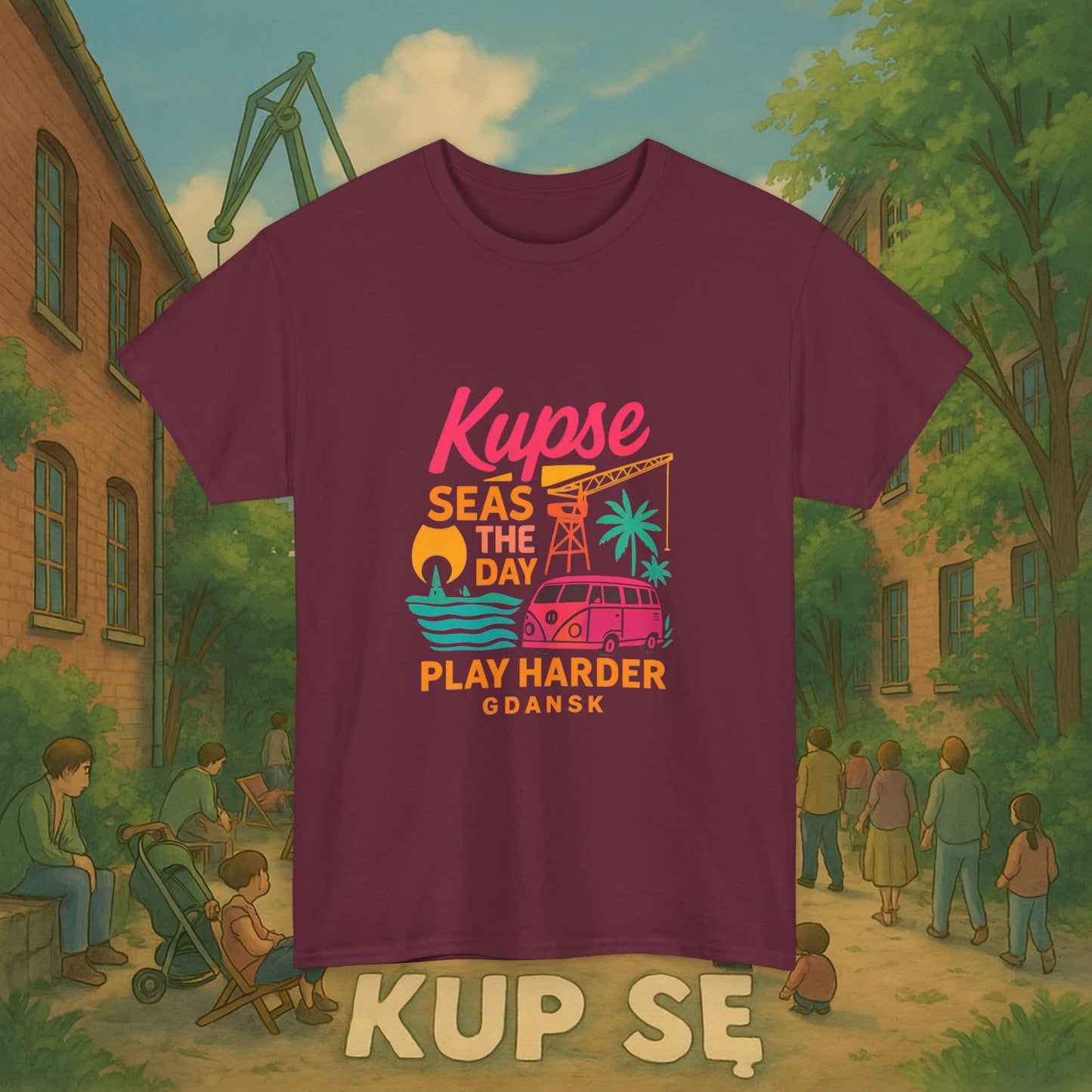 KupSe Play Harder Style t-shirt - Unisex Heavy Cotton Tee