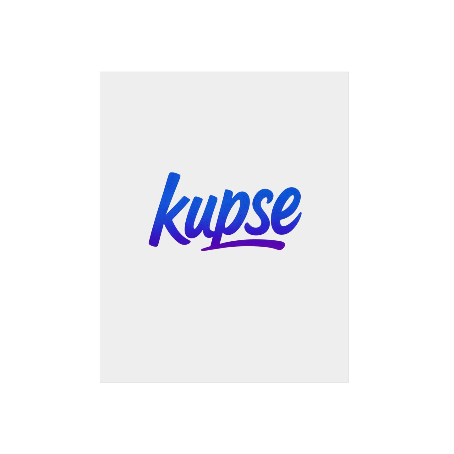 Obraz na panelu aluminiowym Kupse Logo Blue – trwały wydruk w stylu Kup Se