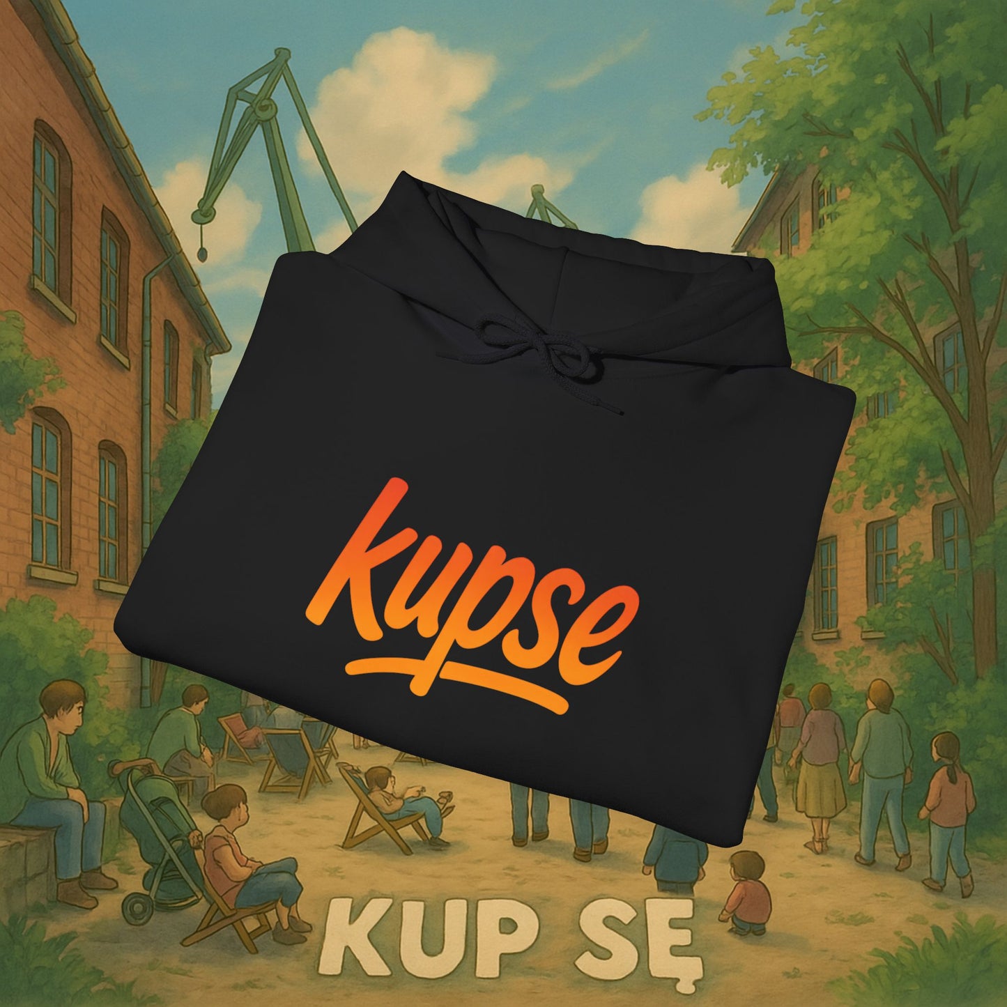 Unisex Heavy Blend Hoodie – Logo Orange – Kup Se