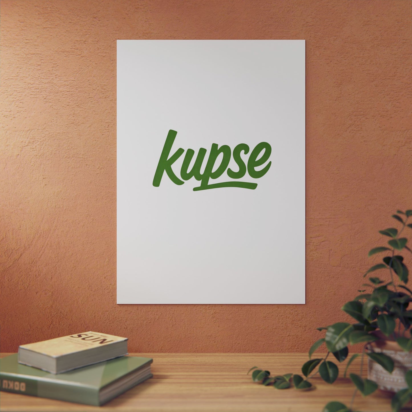 Obraz na panelu aluminiowym Kupse Logo Green – trwały wydruk w stylu Kup Se