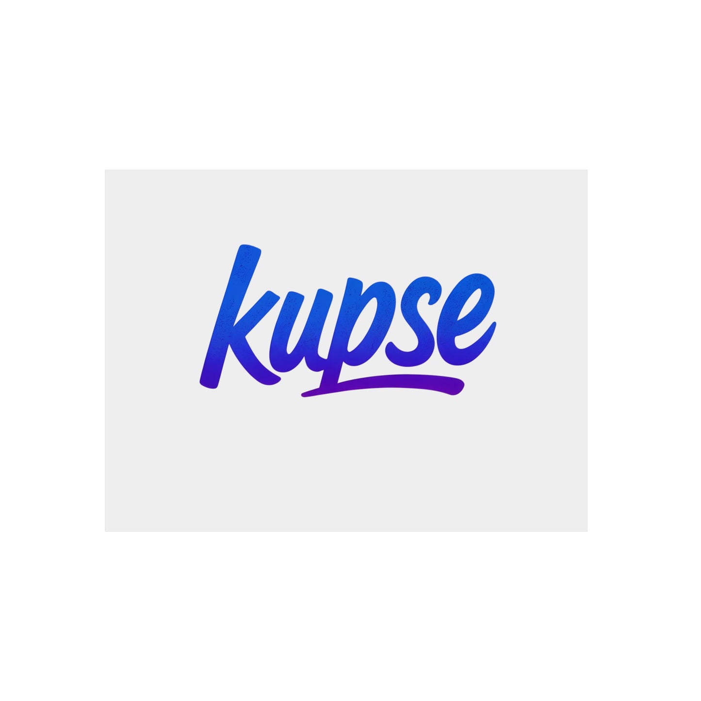 Obraz na panelu aluminiowym Kupse Logo Blue – trwały wydruk w stylu Kup Se