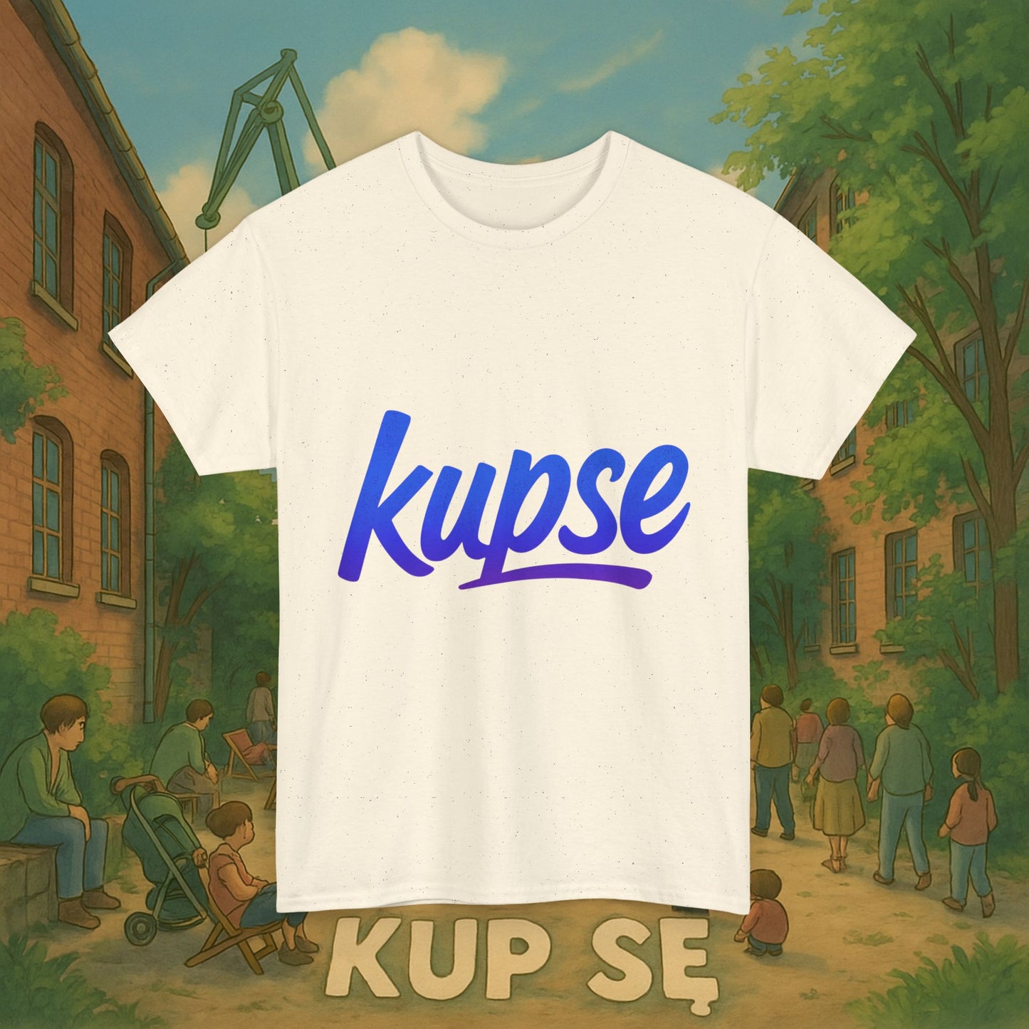 KupSe Logo Blue Style t-shirt - Unisex Heavy Cotton Tee