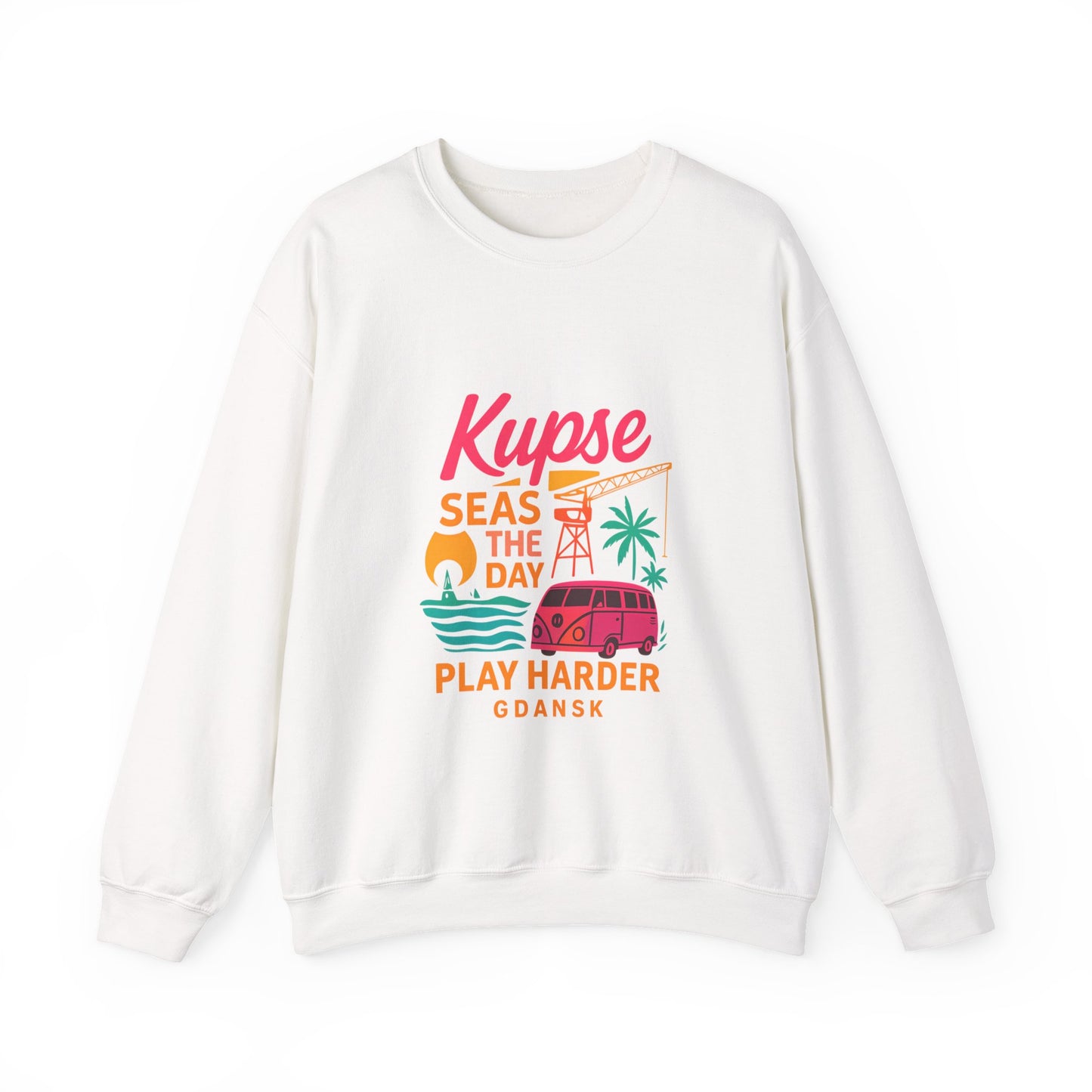 Bluza unisex z grafiką Kup Se Play Harder – klasyczny crewneck i miejski styl