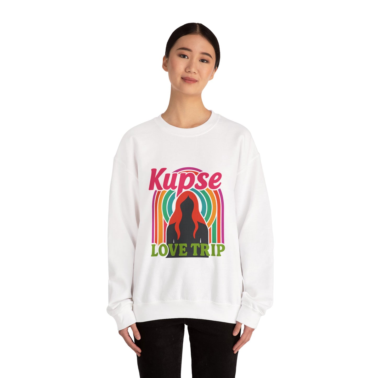 Bluza unisex z grafiką Kup Se Love Trip – klasyczny crewneck i miejski styl