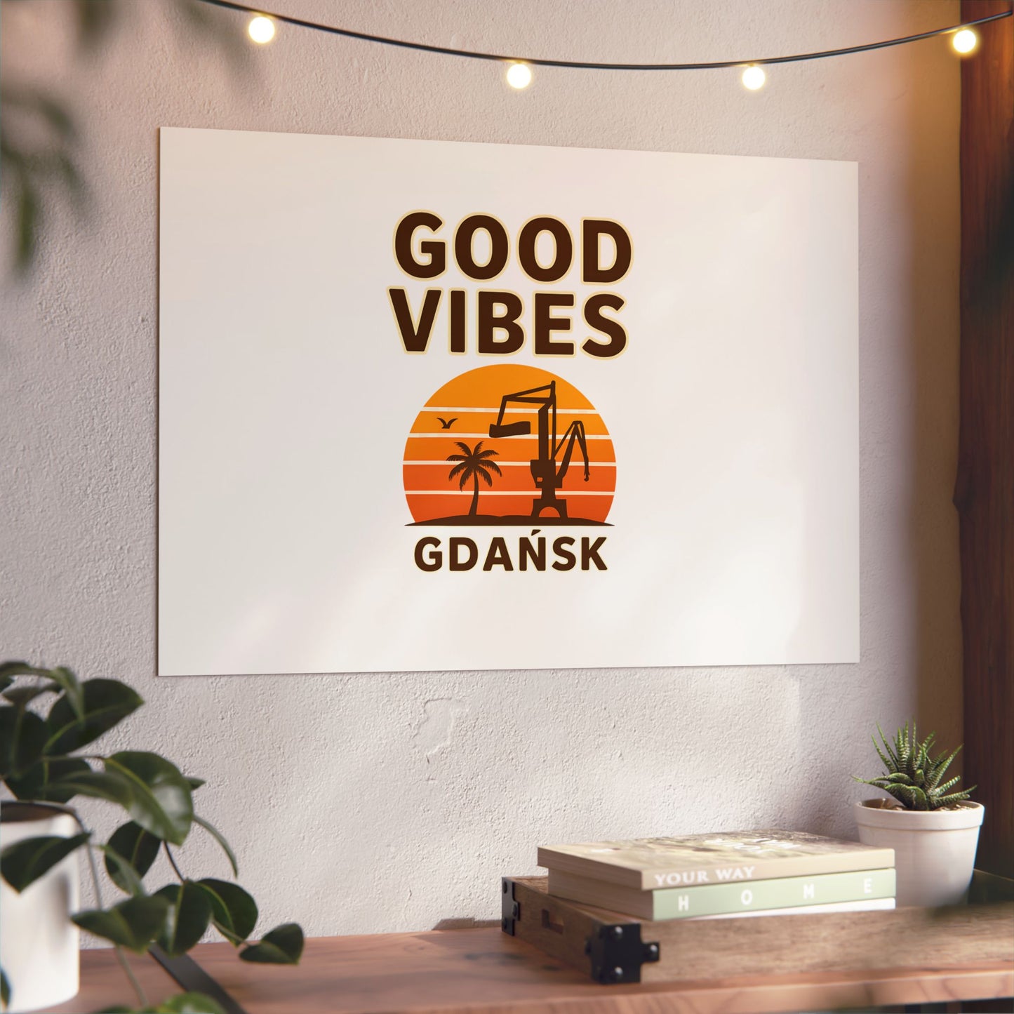 Obraz na panelu aluminiowym Good Vibes – trwały wydruk w stylu Kup Se