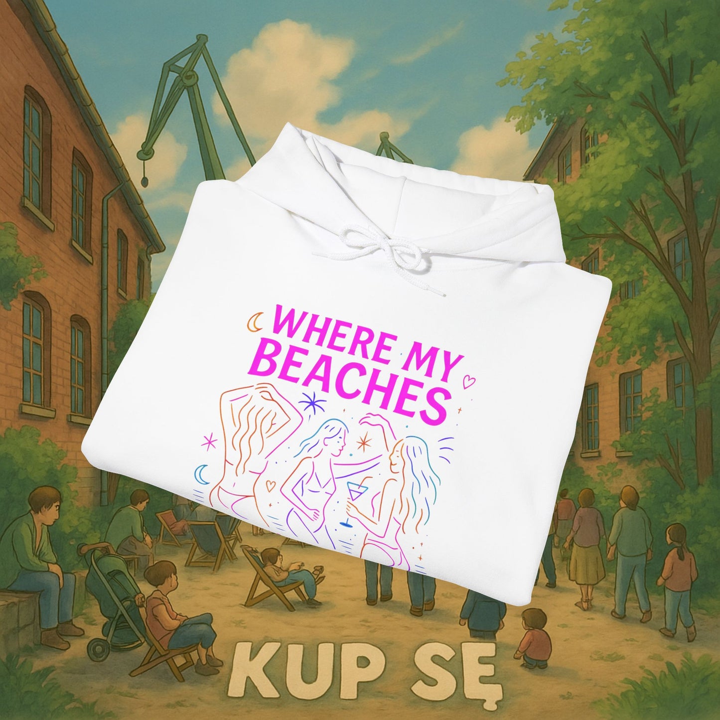 Unisex Heavy Blend Hoodie – Where My Beaches – Kup Se