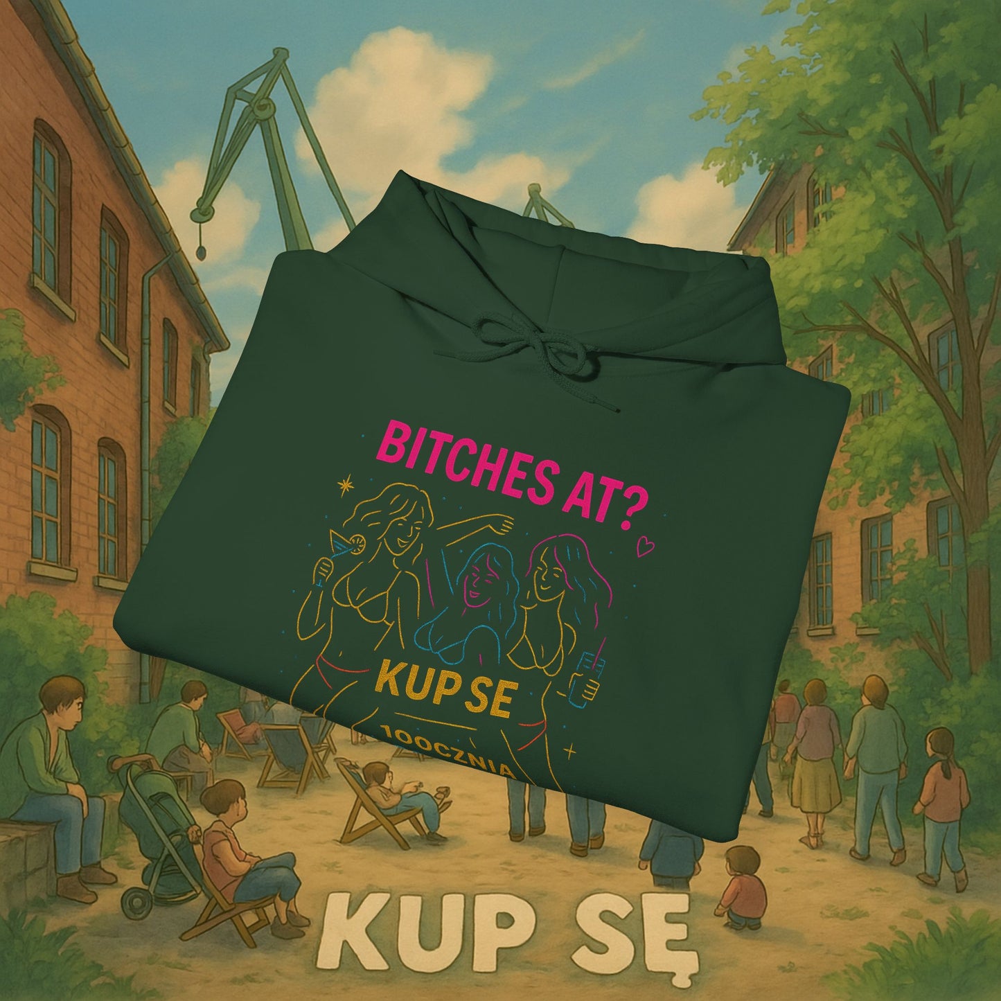 Unisex Heavy Blend Hoodie – Bi*ches at? – Kup Se