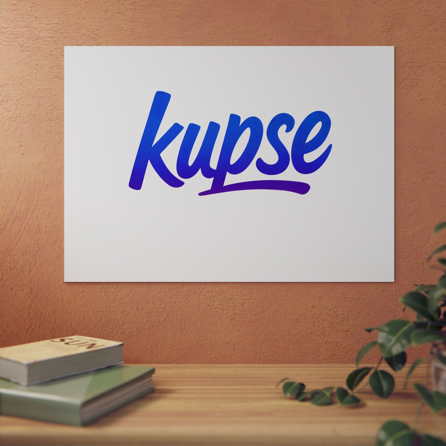 Obraz na panelu aluminiowym Kupse Logo Blue – trwały wydruk w stylu Kup Se