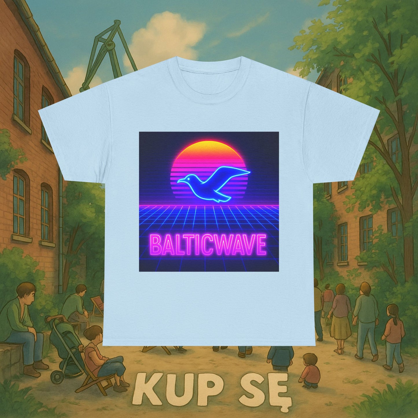 KupSe Baltic Wave Style t-shirt - Unisex Heavy Cotton Tee