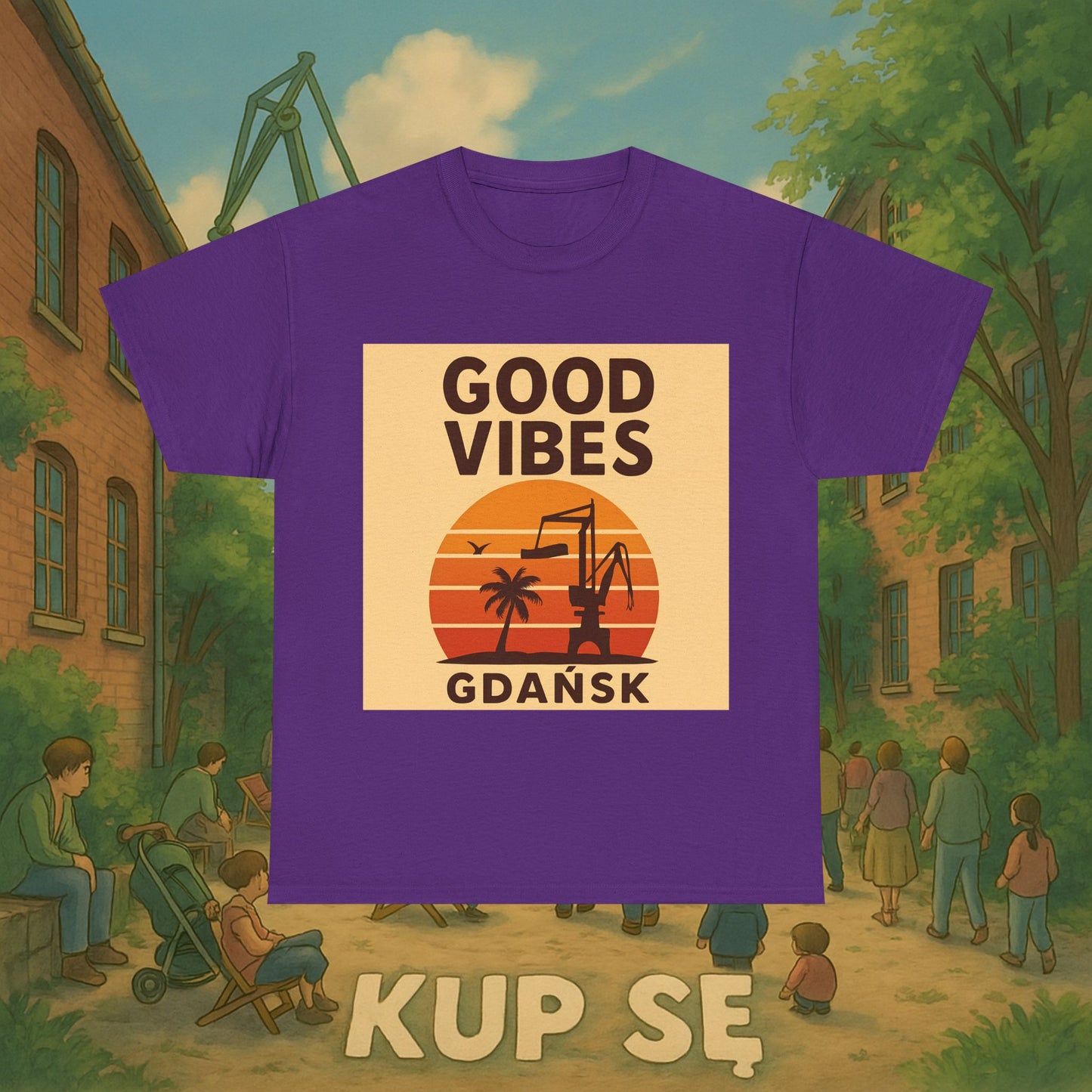 KupSe Good Vibes Desert Style t-shirt - Unisex Heavy Cotton Tee
