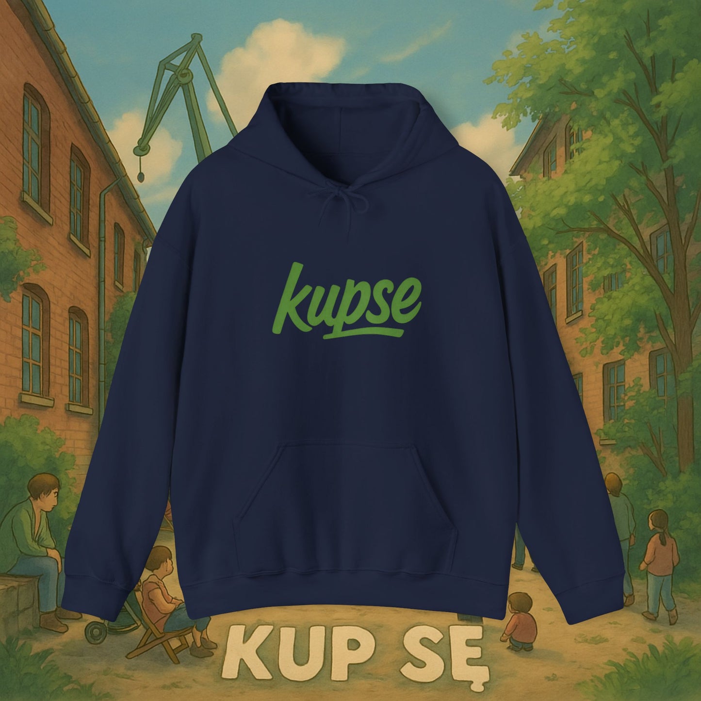Unisex Heavy Blend Hoodie – Logo Green – Kup Se