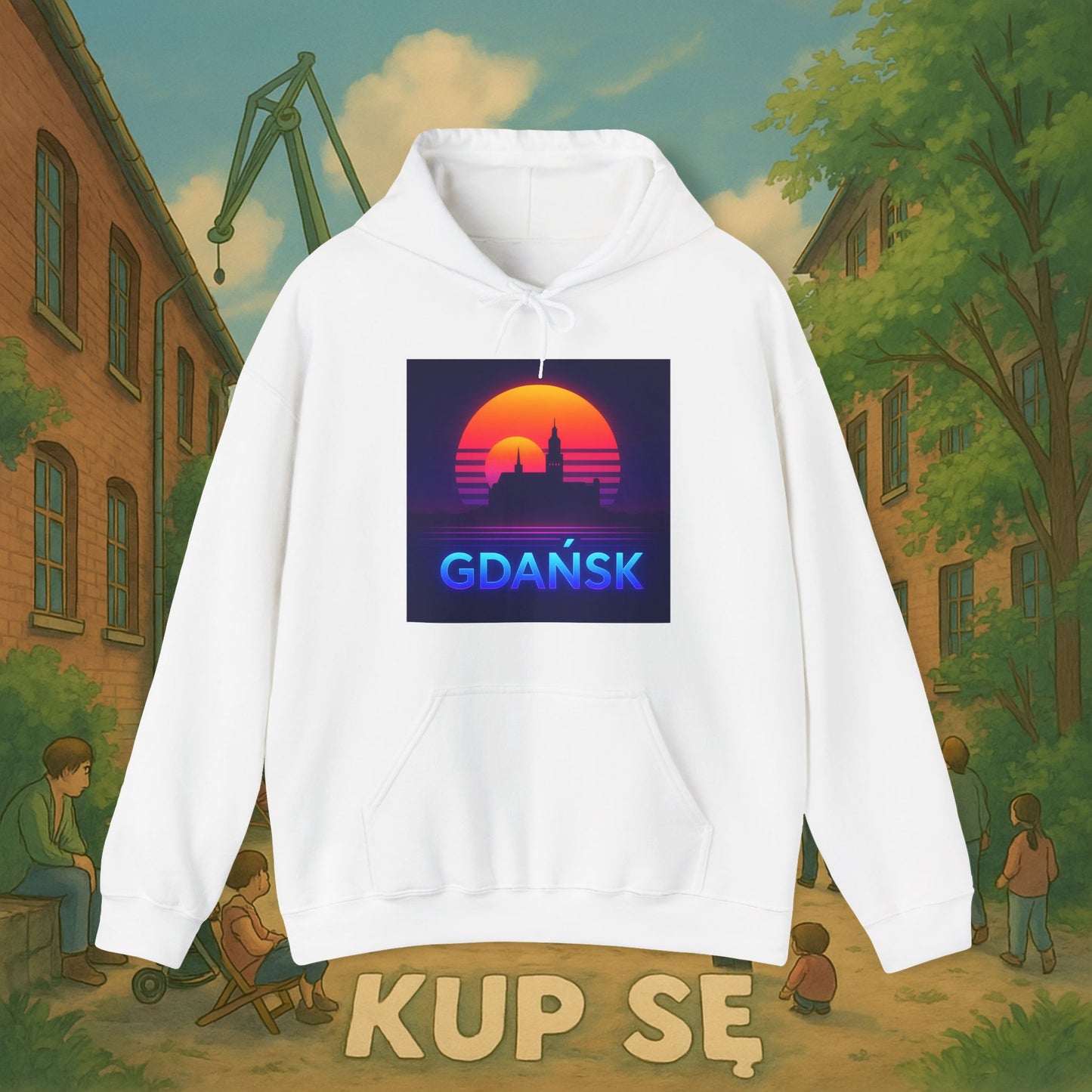 Unisex Heavy Blend Hoodie – Panorama Gdańsk – Kup Se