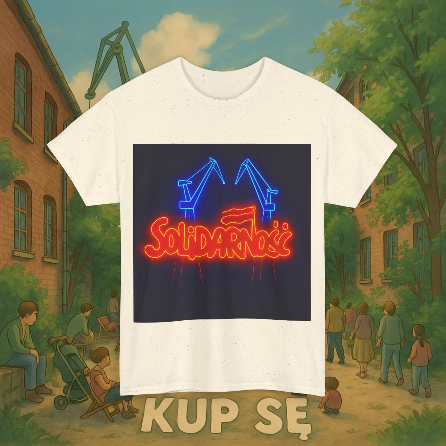 KupSe Solidarność Style t-shirt - Unisex Heavy Cotton Tee