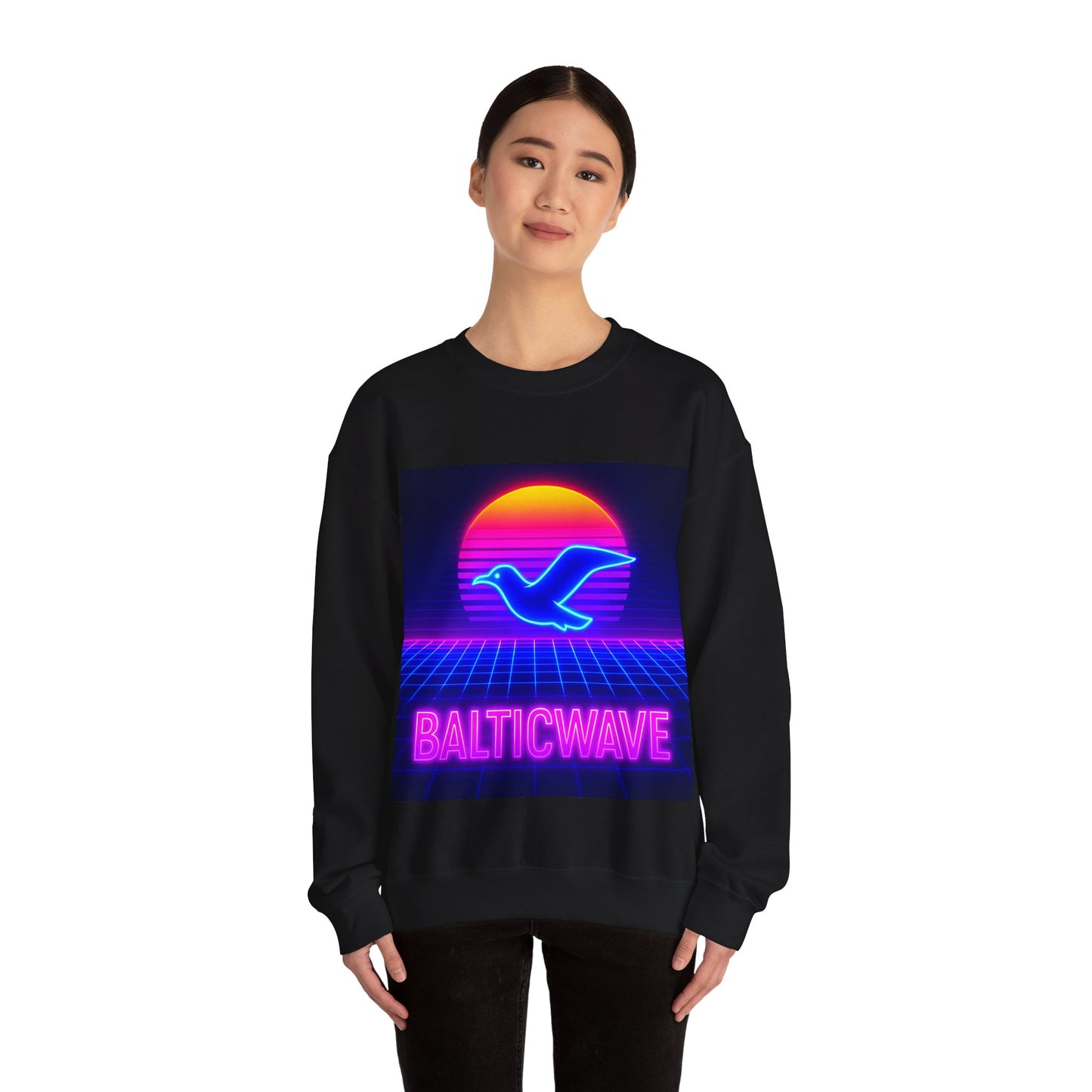 Bluza unisex z grafiką Kup Se Baltic Wave – klasyczny crewneck i miejski styl