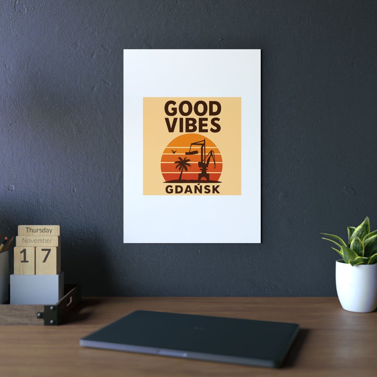 Obraz na panelu aluminiowym Good Vibes Desert – trwały wydruk w stylu Kup Se