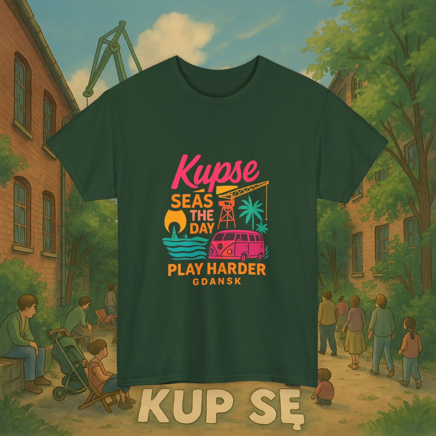 KupSe Play Harder Style t-shirt - Unisex Heavy Cotton Tee