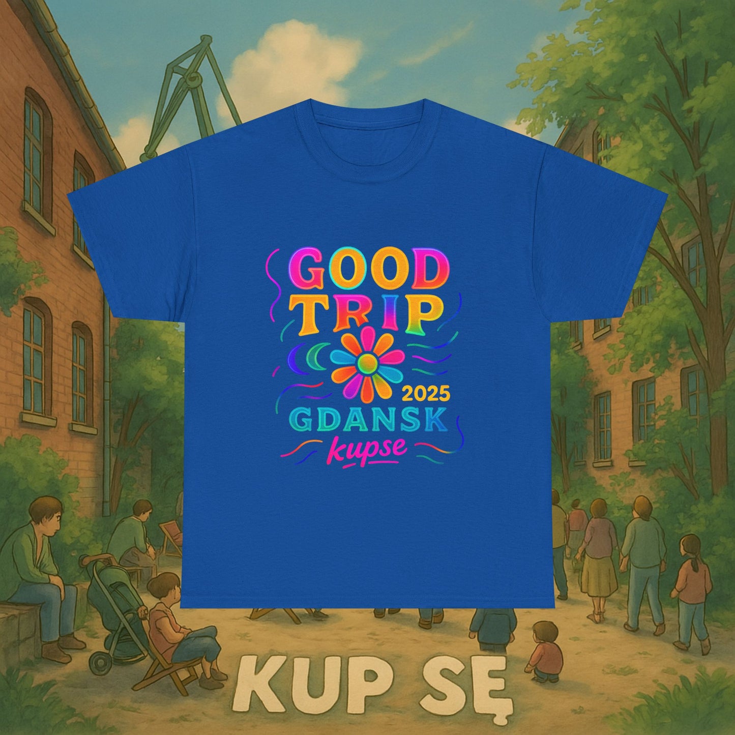 KupSe Good Trip Gdansk Style t-shirt - Unisex Heavy Cotton Tee