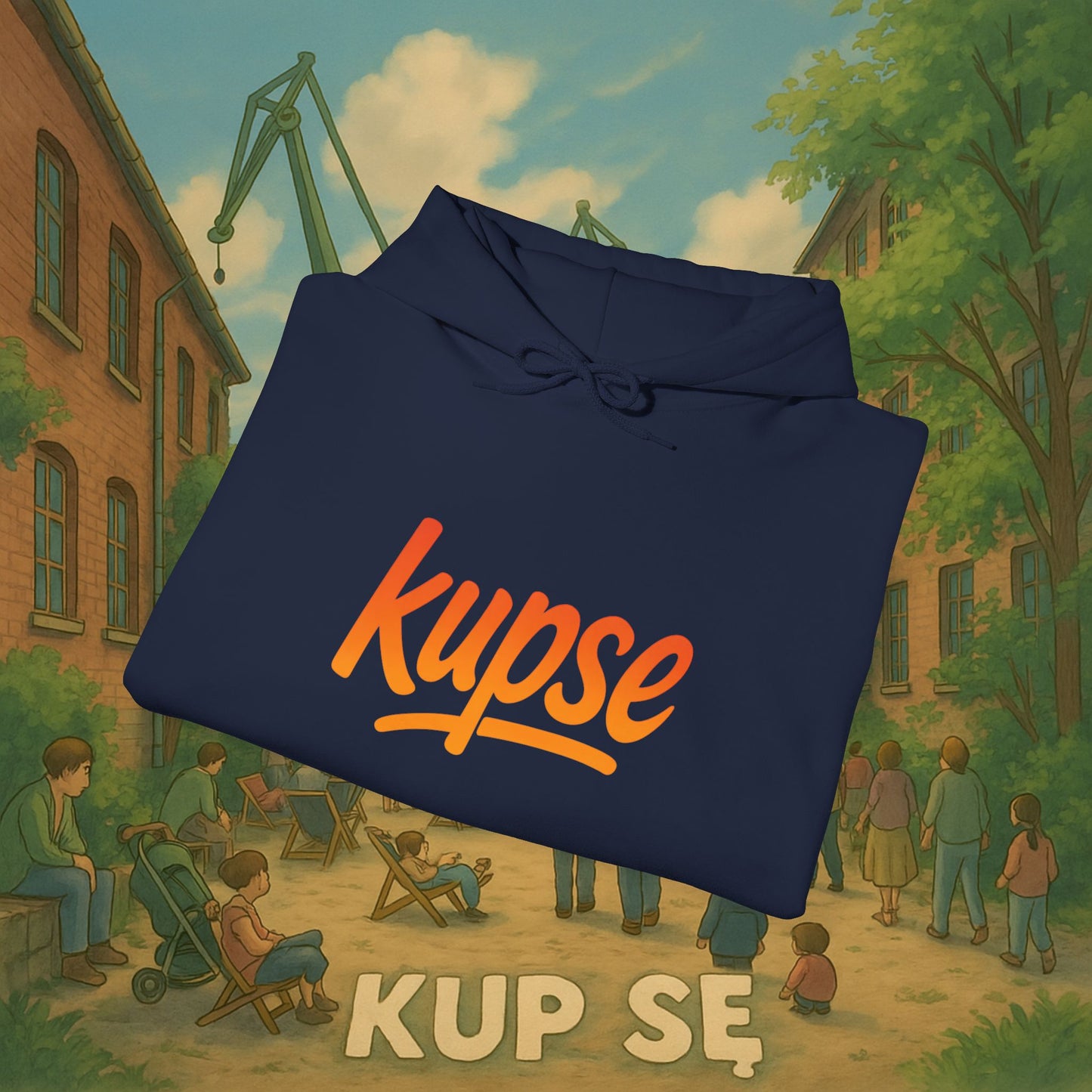 Unisex Heavy Blend Hoodie – Logo Orange – Kup Se