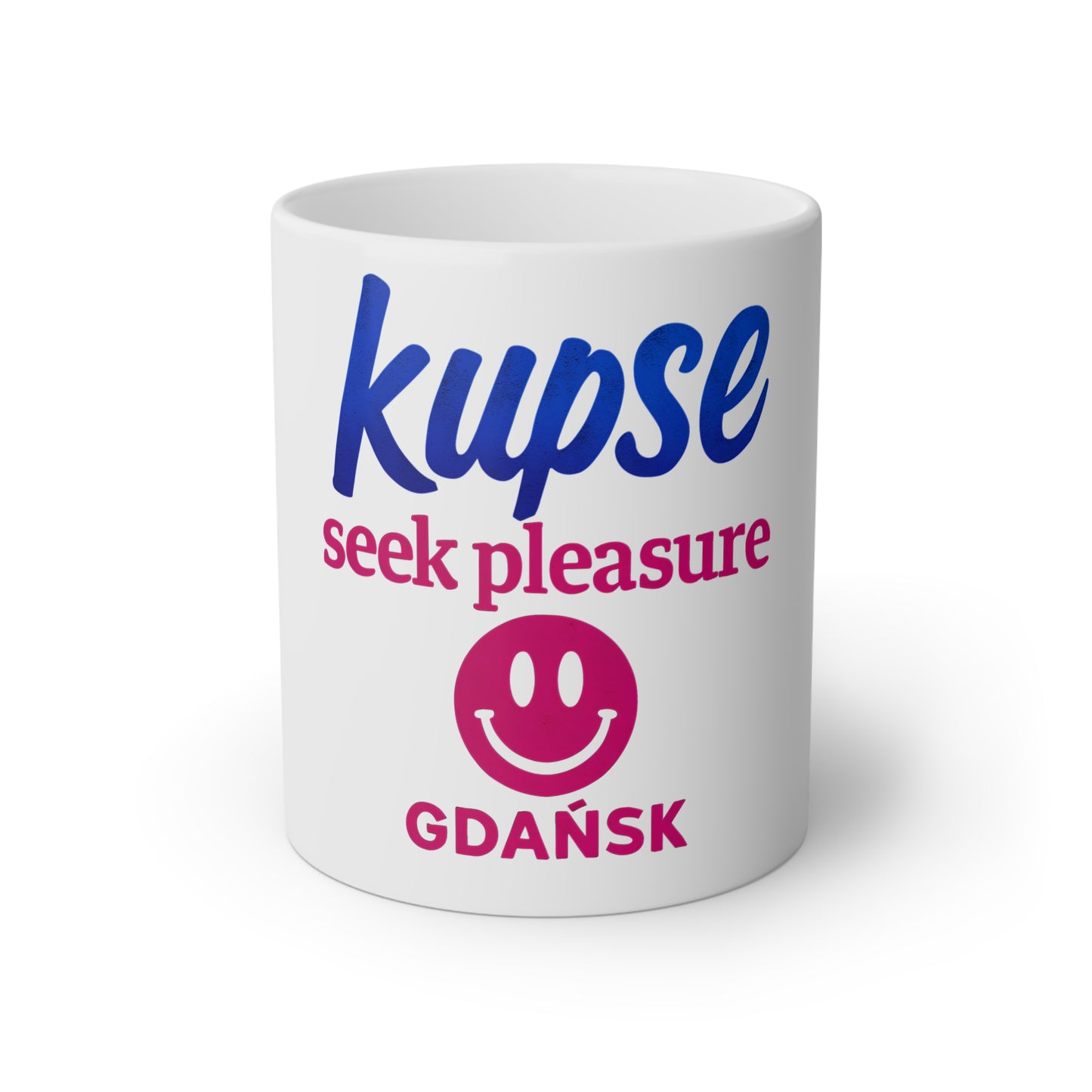 Kubek KupSe – seek pleasure, Unikatowy Design, Lokalny Styl