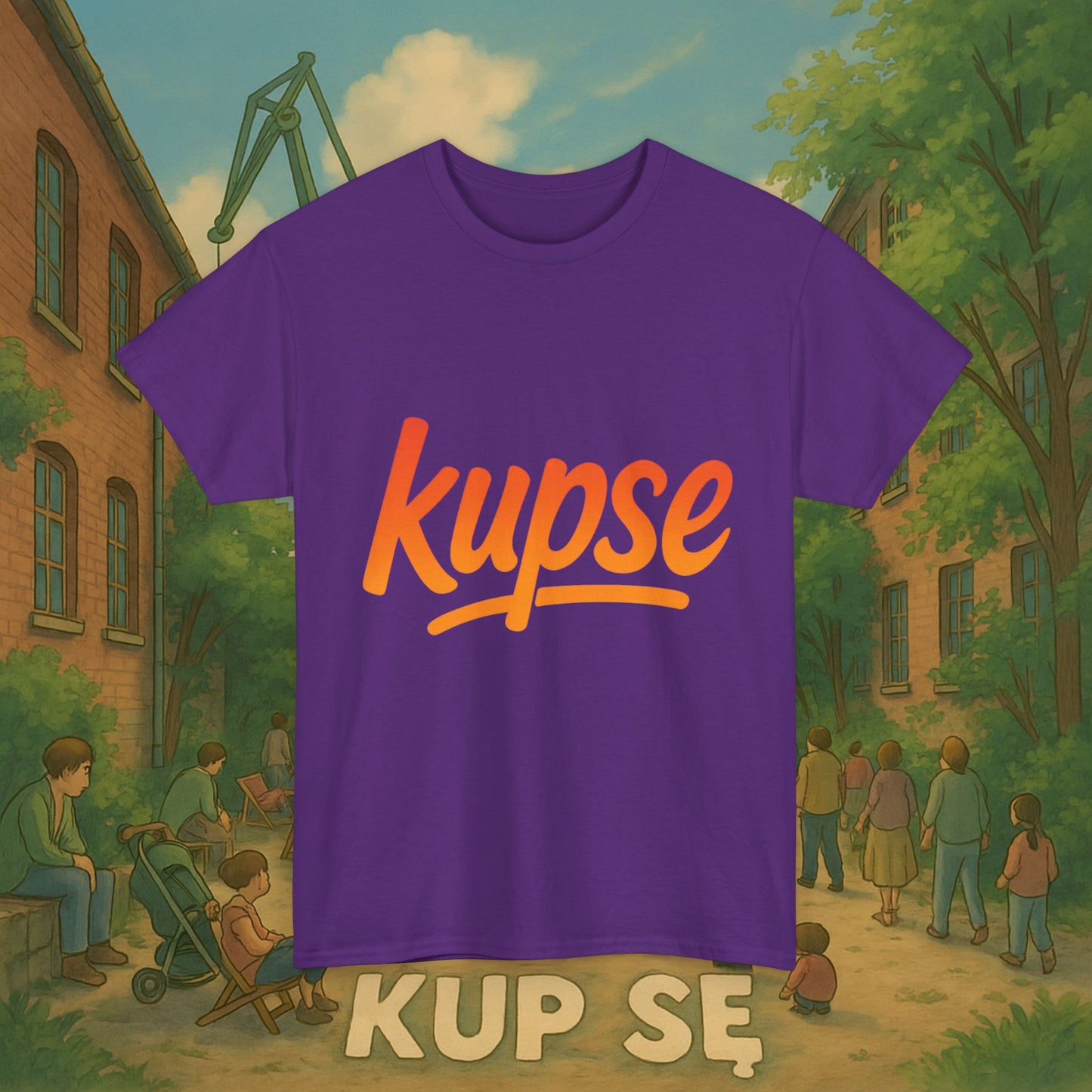KupSe Logo Orange Style t-shirt - Unisex Heavy Cotton Tee