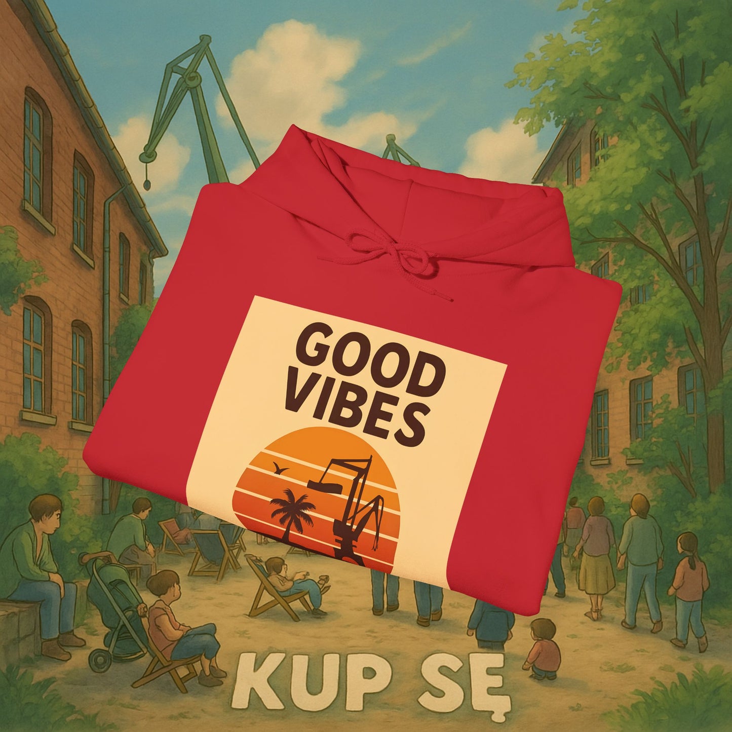 Unisex Heavy Blend Hoodie – Good Vibes Desert – Kup Se