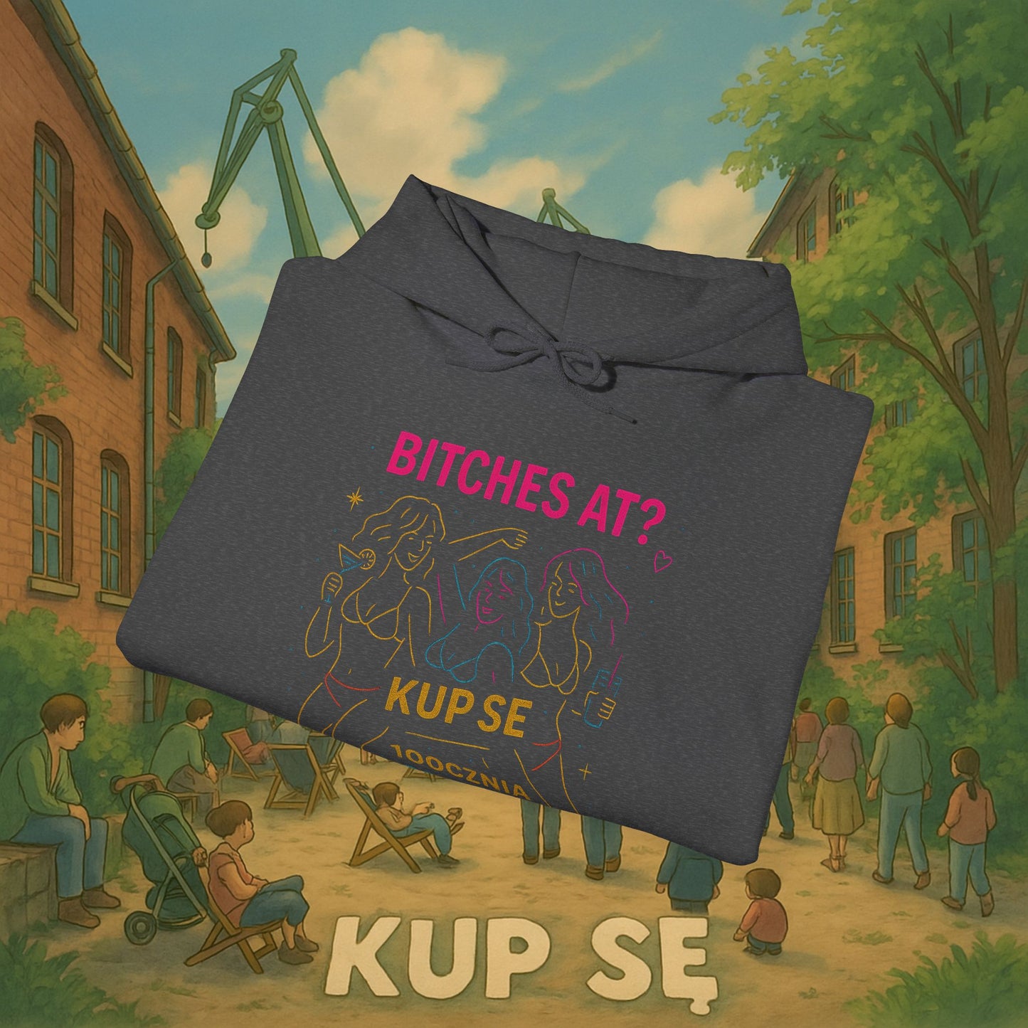 Unisex Heavy Blend Hoodie – Bi*ches at? – Kup Se